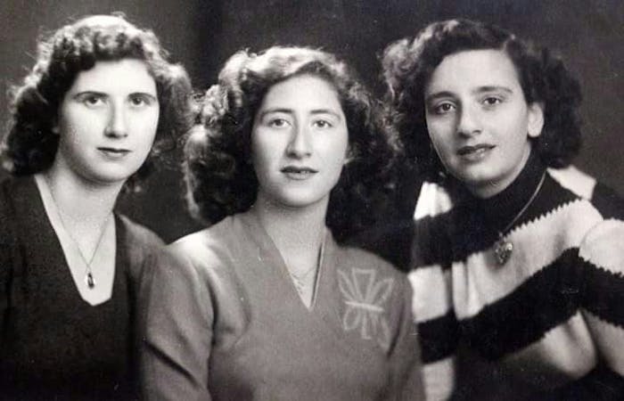 From left to right: Marcel, Nur (Marcel's sister) and Hana (Marcel's sister-in-law) - Baghdad, 1947