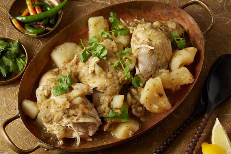 Shabbat chicken curry with potatoes