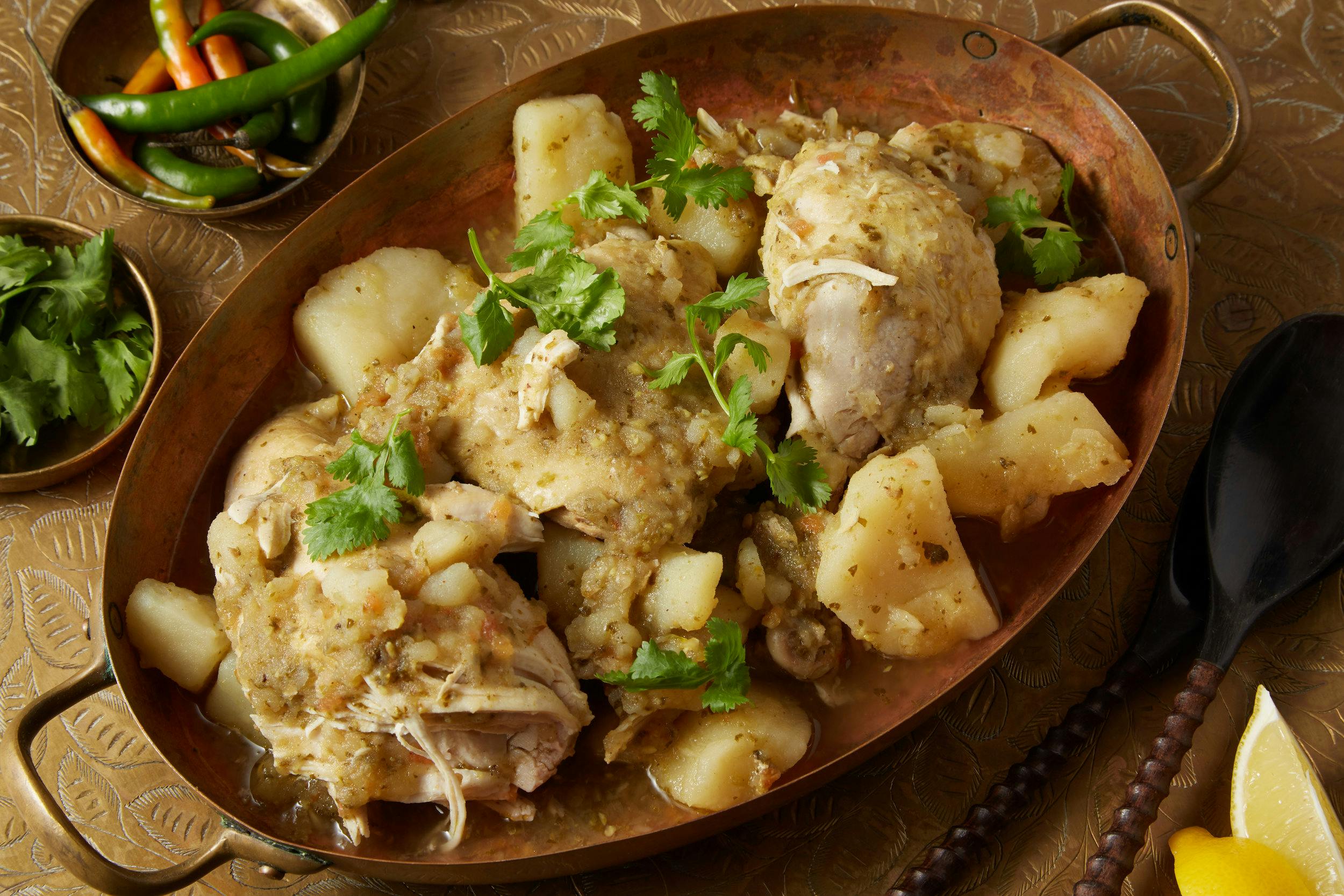 Shabbat chicken curry with potatoes
