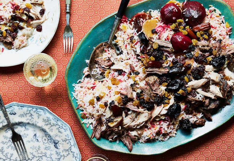 Polo Shabati (Persian Shabbat Rice With Beef and Dried Fruit)