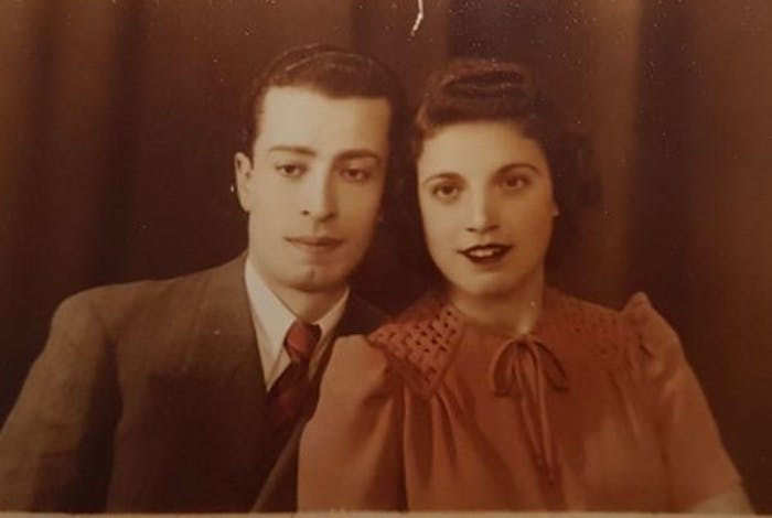 Naomi's Grandfather Yaakov and Grandmother Rashel in Syria in the 1940's.