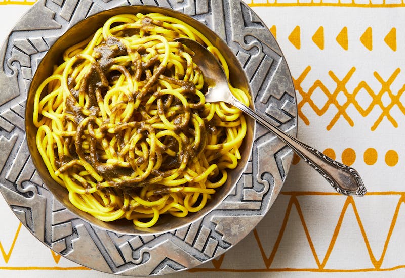 Tagareenas (Fresh Turmeric Pasta) 