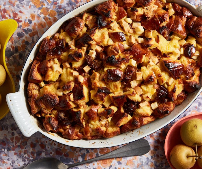 Apple and Date Challah Bread Pudding image