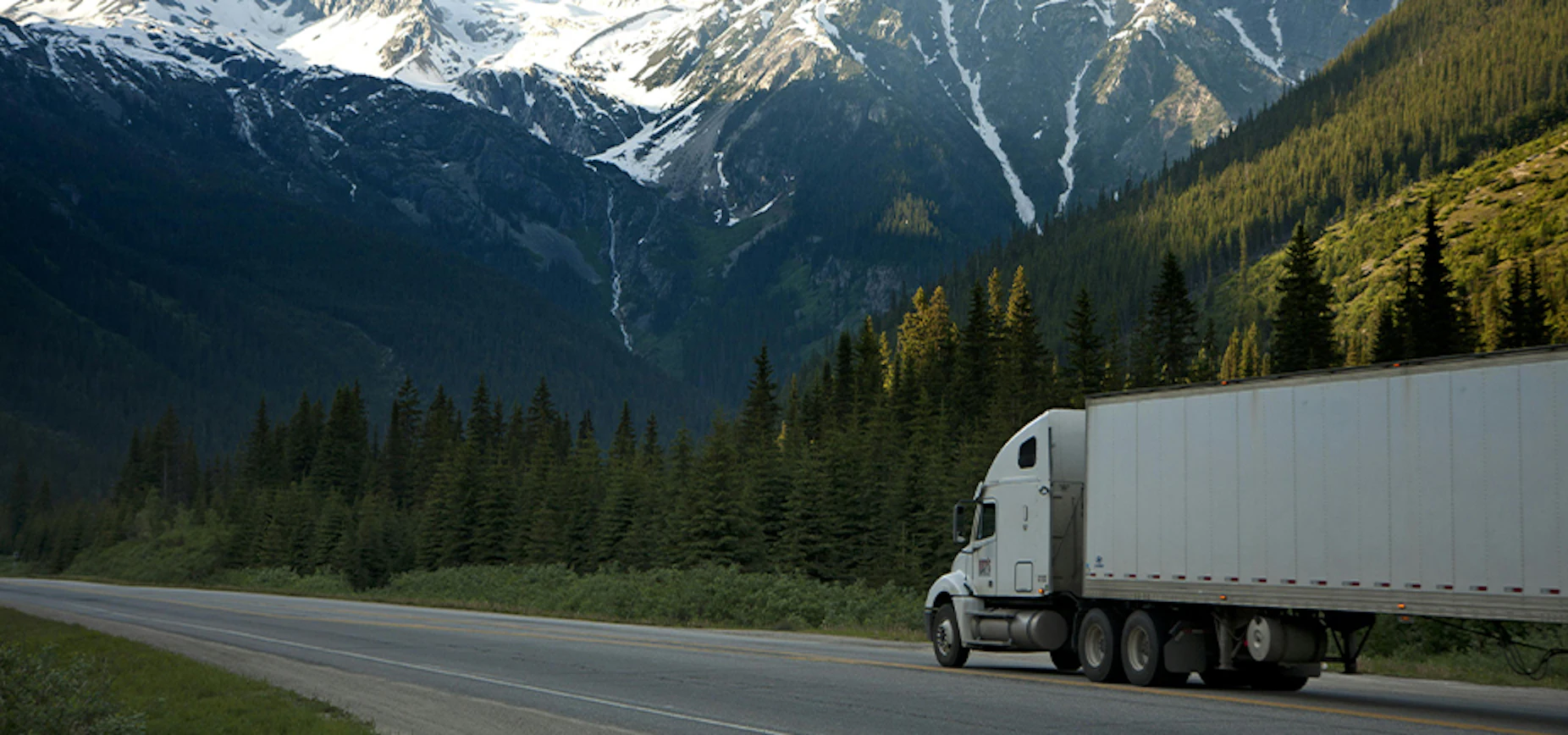 transport truck in British Columbia