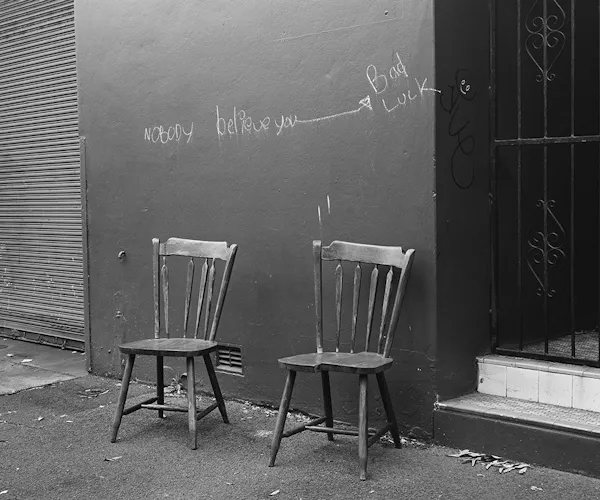 Untitled (Nobody believe you, bad luck) by Harry Culy