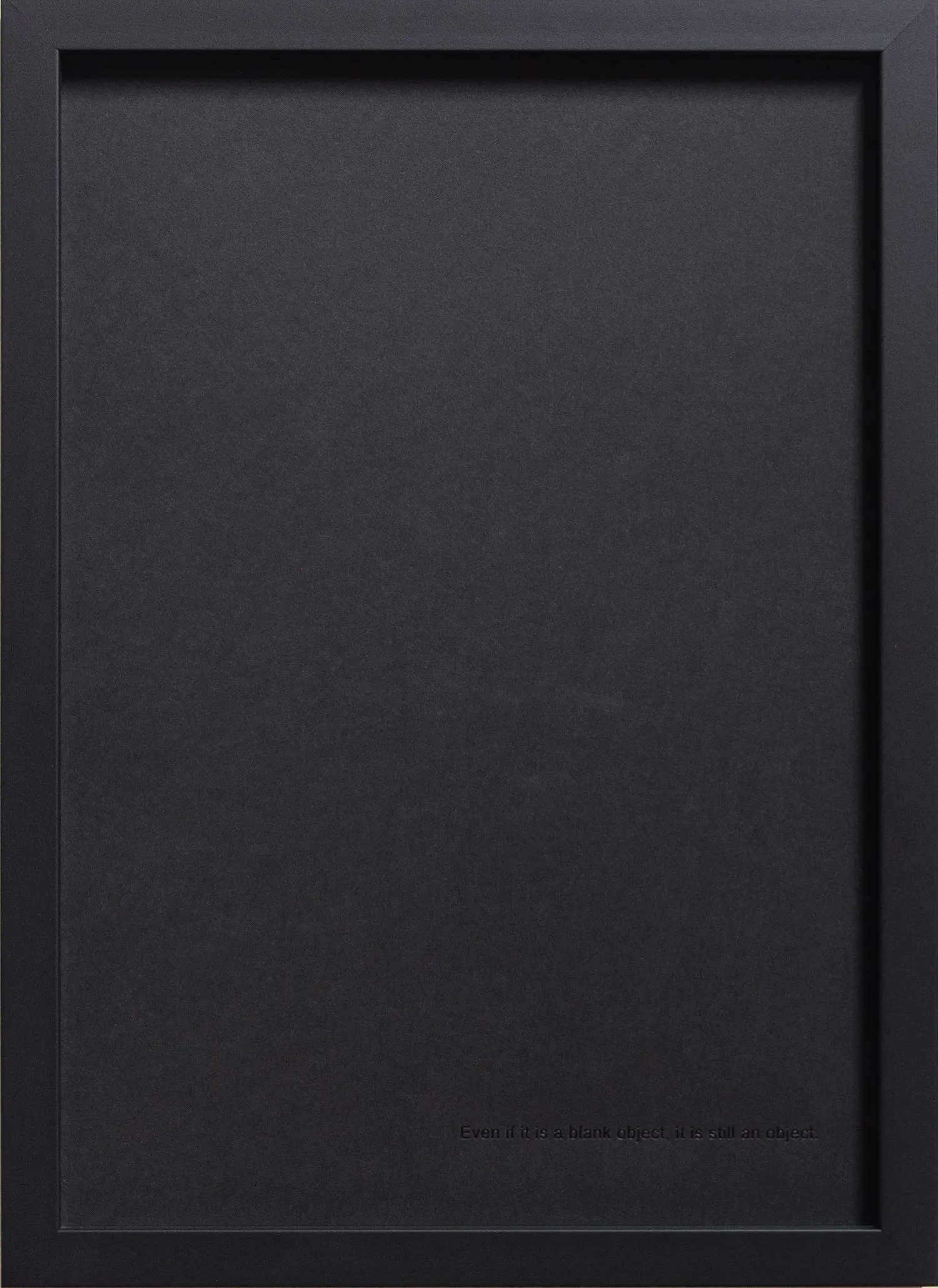 Even if it is a blank object, it is still an object. by Elisabeth Pointon