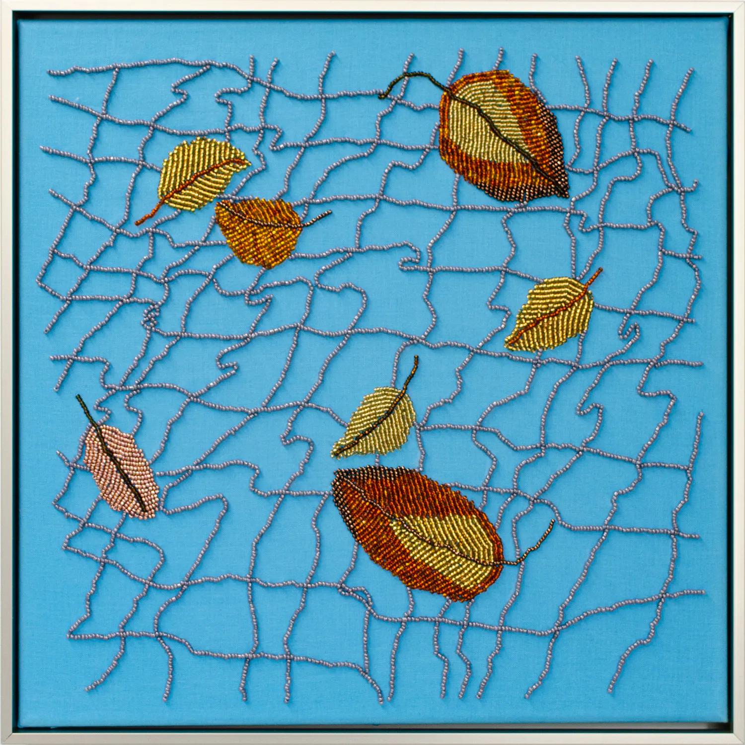 Autumn leaves on pool by Erica van Zon