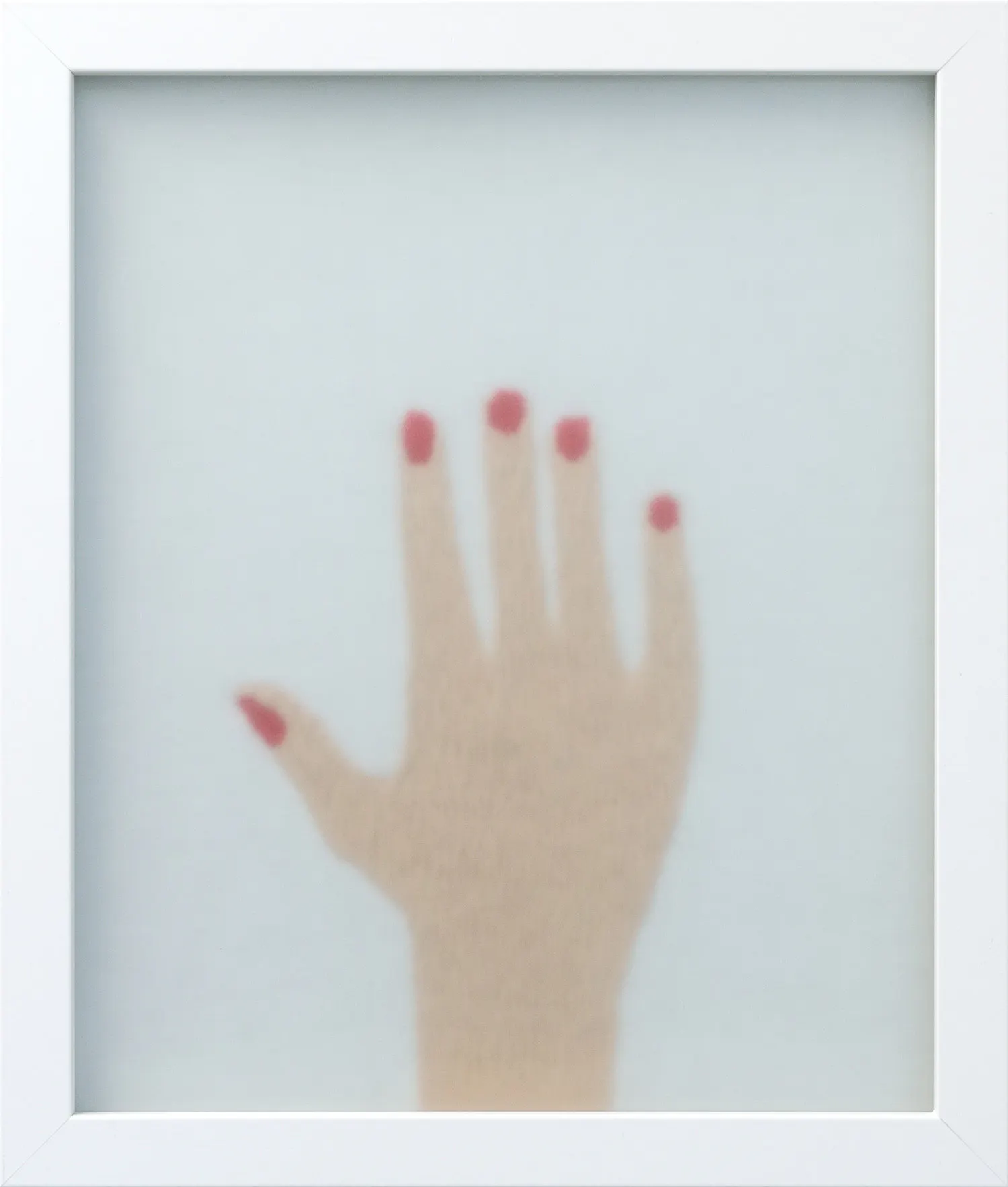 My hand in front of my face at the Szechenyi Baths Sauna, Budapest 2003 by Erica van Zon