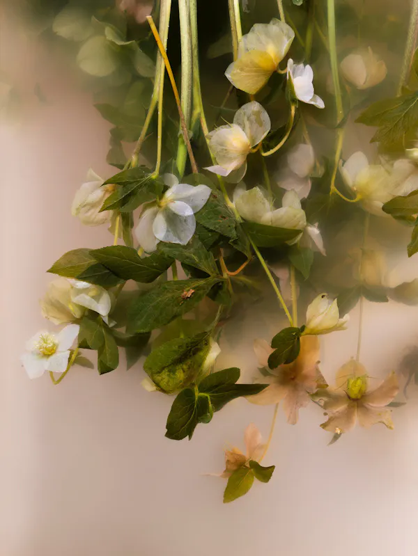 Food of injury and madness (hellebore, christe herbe, christmas rose, melampode, melampodium, black hellebore, lenten Rose) by Ann Shelton