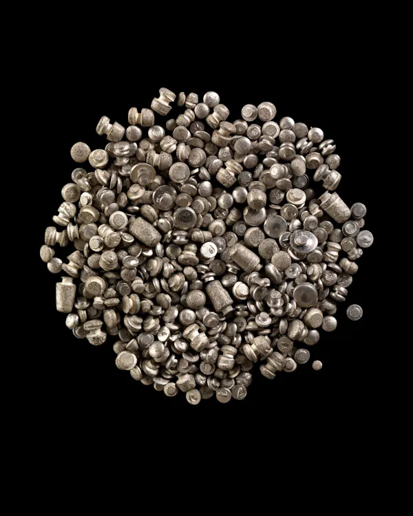 Heavy Metal #1, Platinum, recovered scrap metal from the remains of the decommissioned Wanganui Computer, by Ann Shelton