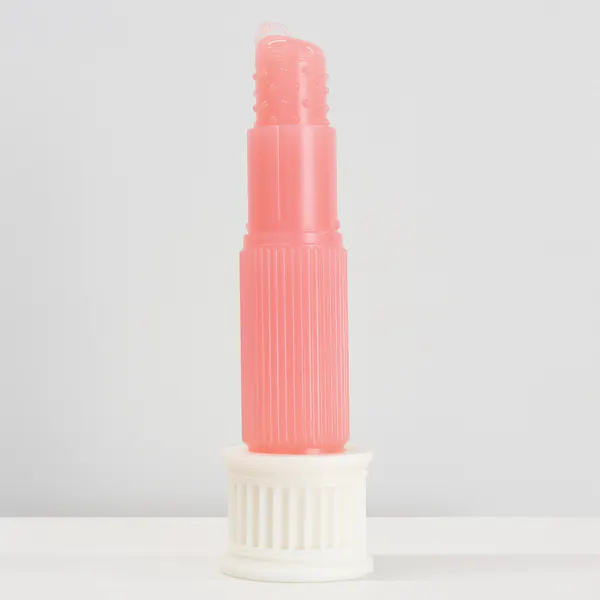 Lustre (Glo-pink, medium) and white stand by Caitlin Devoy