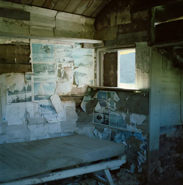 Interior of abandoned private residence, Big River, January 2013 by Caroline McQuarrie