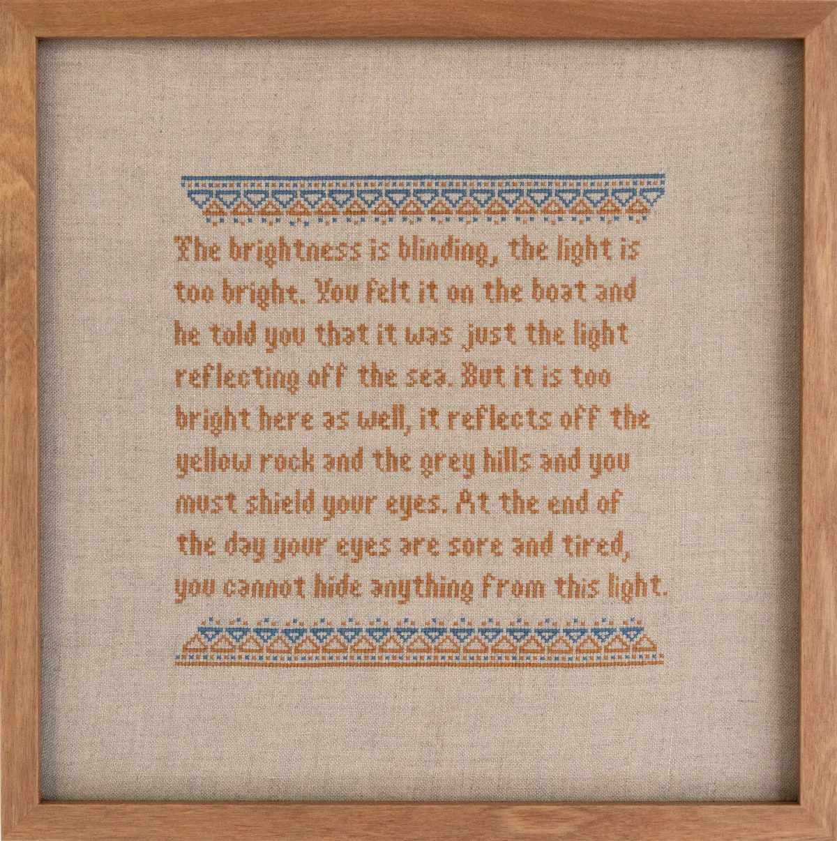 The brightness is blinding by Caroline McQuarrie