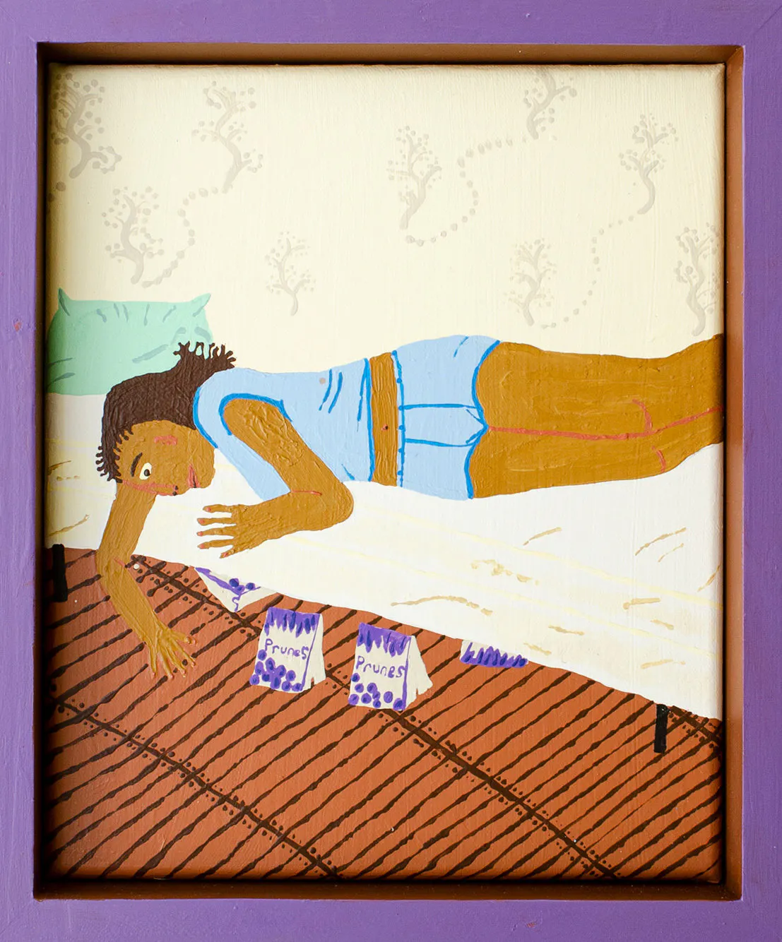 Anni storing prunes under the bed by Claudia Kogachi