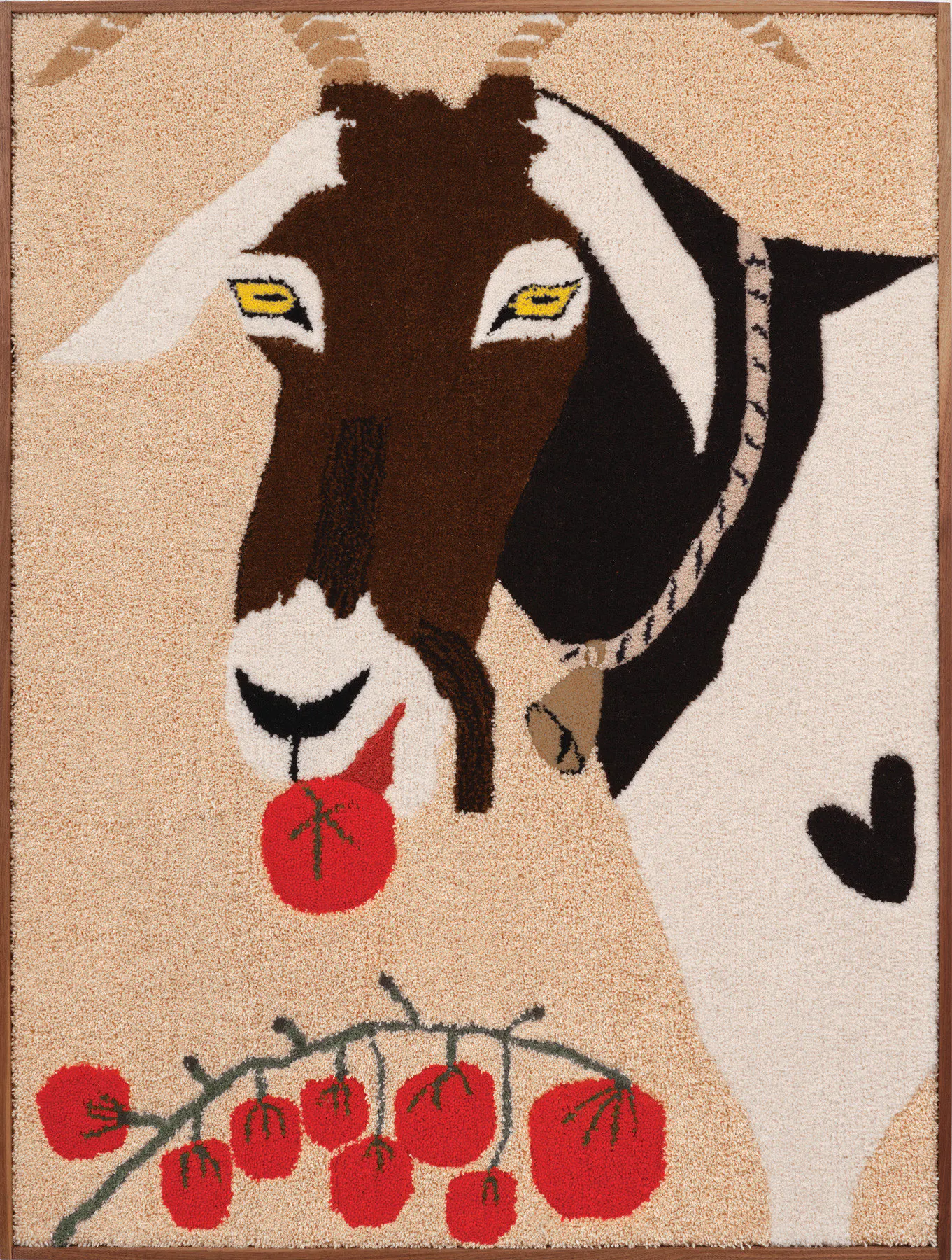 Goat eating tomatoes by Claudia Kogachi
