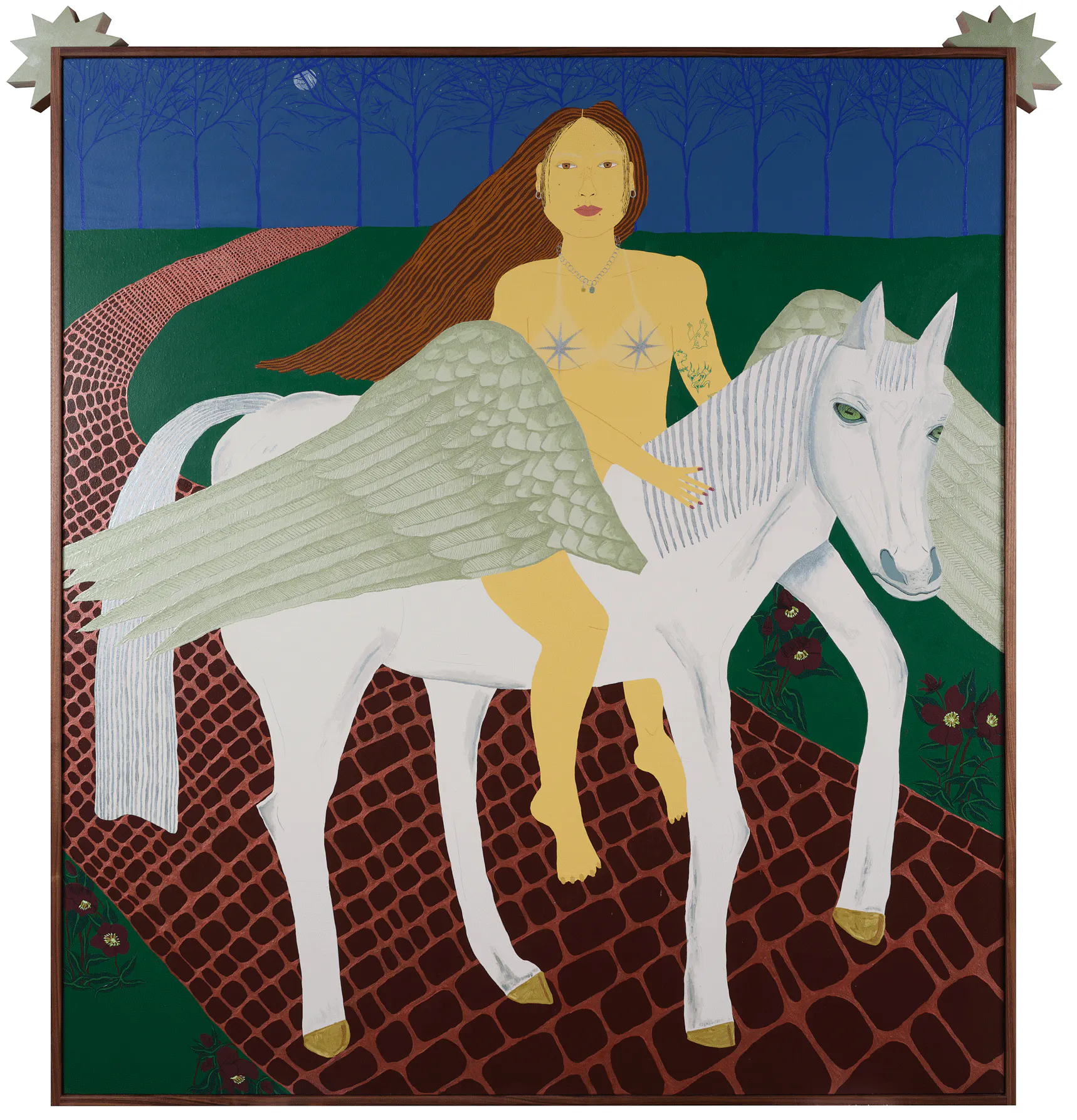 Self-portrait with horse by Claudia Kogachi