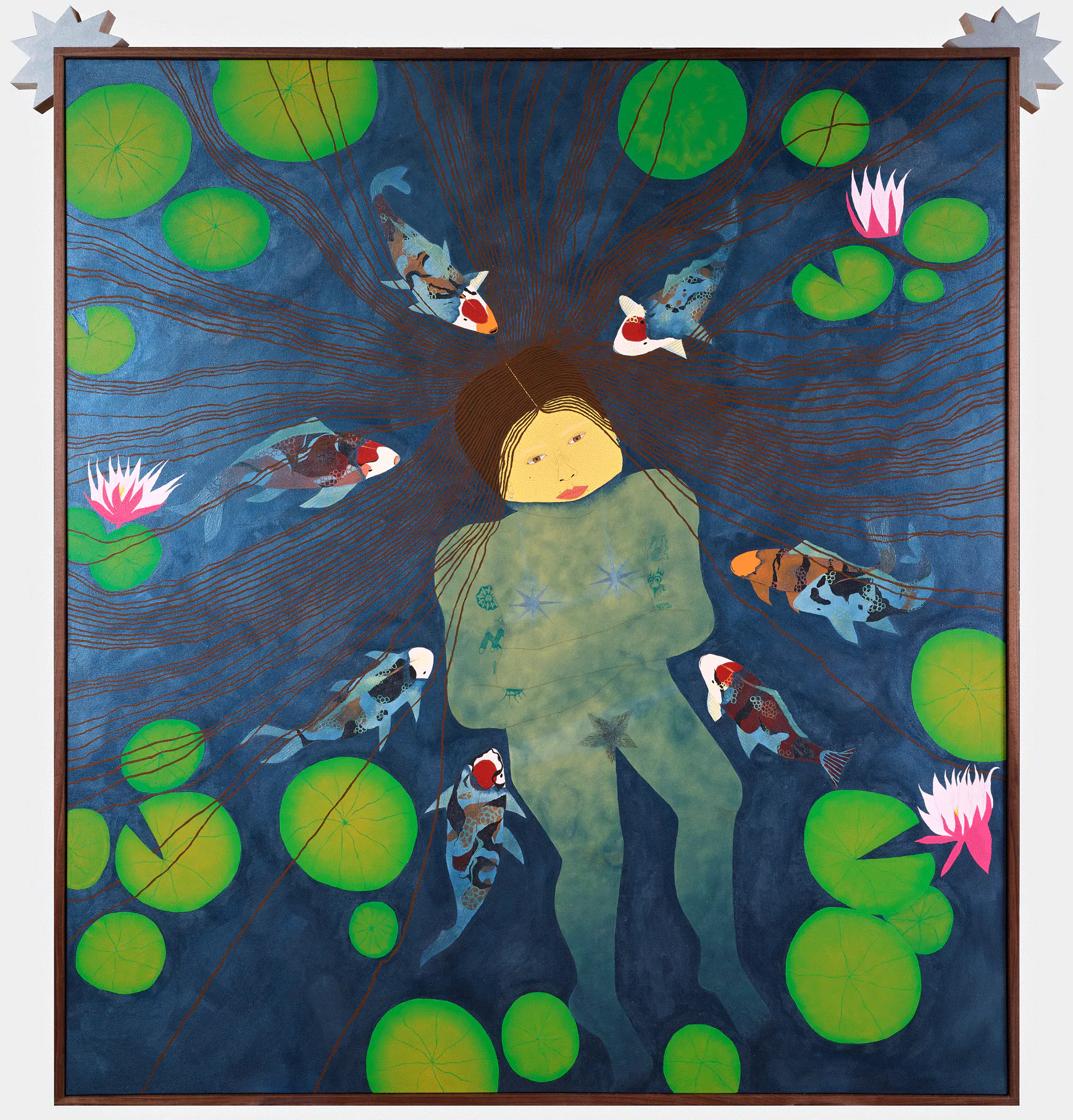 Self-portrait with Koi by Claudia Kogachi