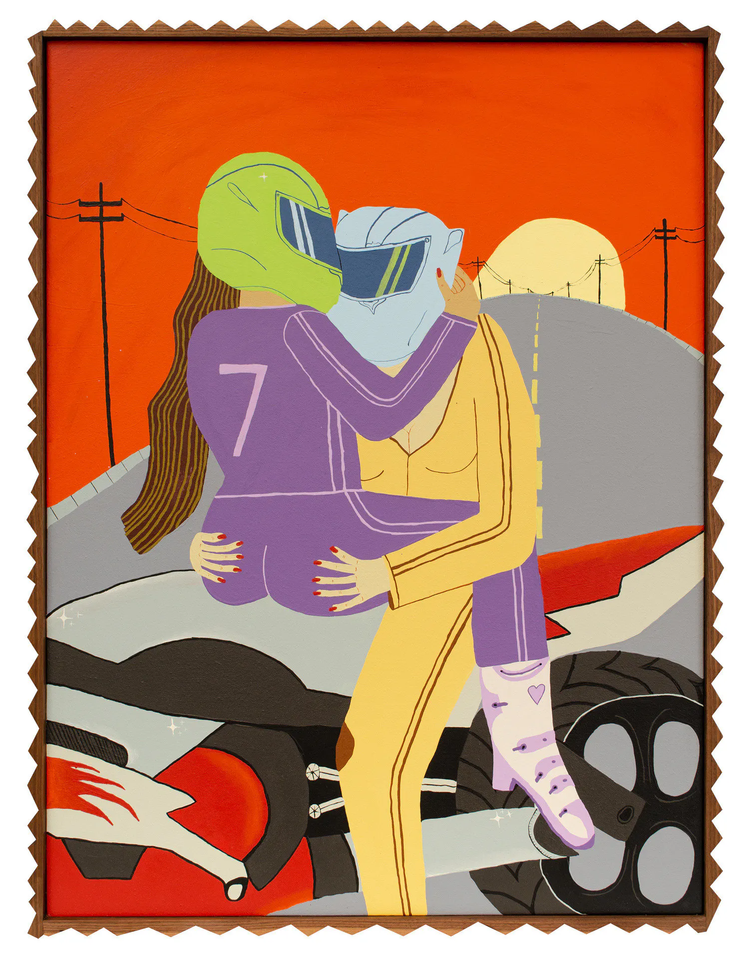 Sexy evening motorbike ride by Claudia Kogachi