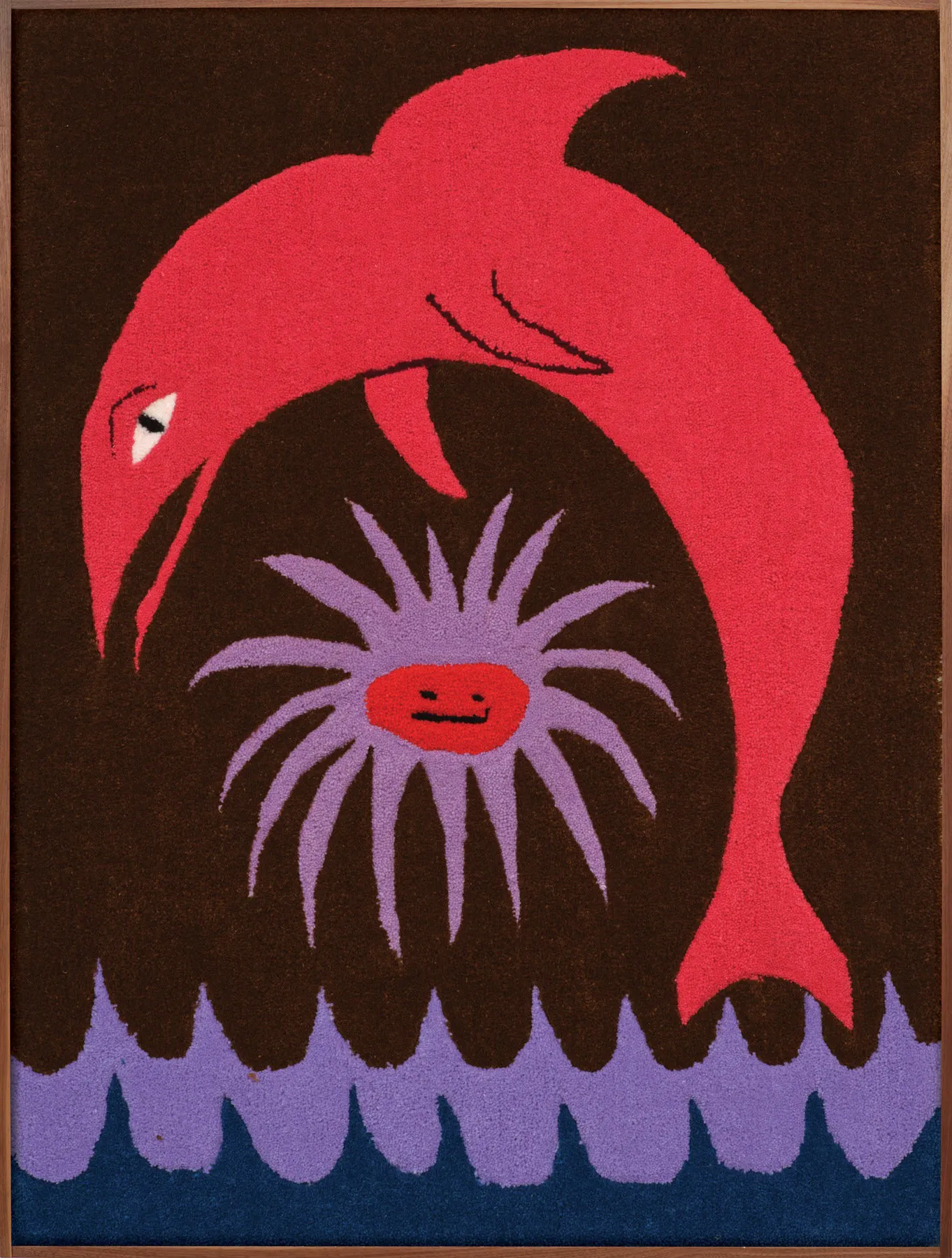 Smiling pink shark by Claudia Kogachi
