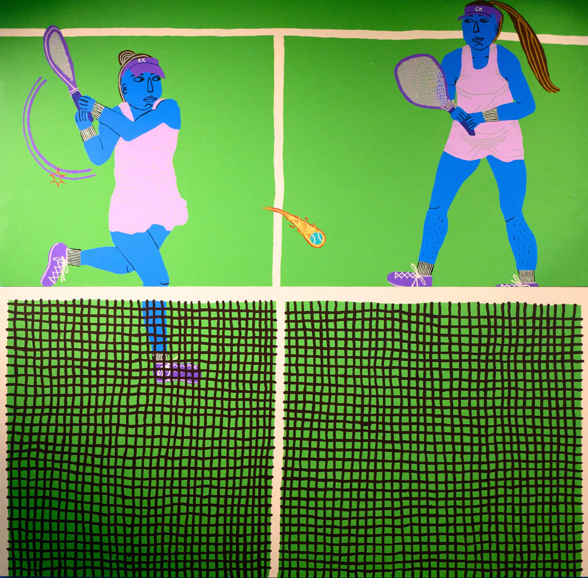Tennis (diptych) by Claudia Kogachi