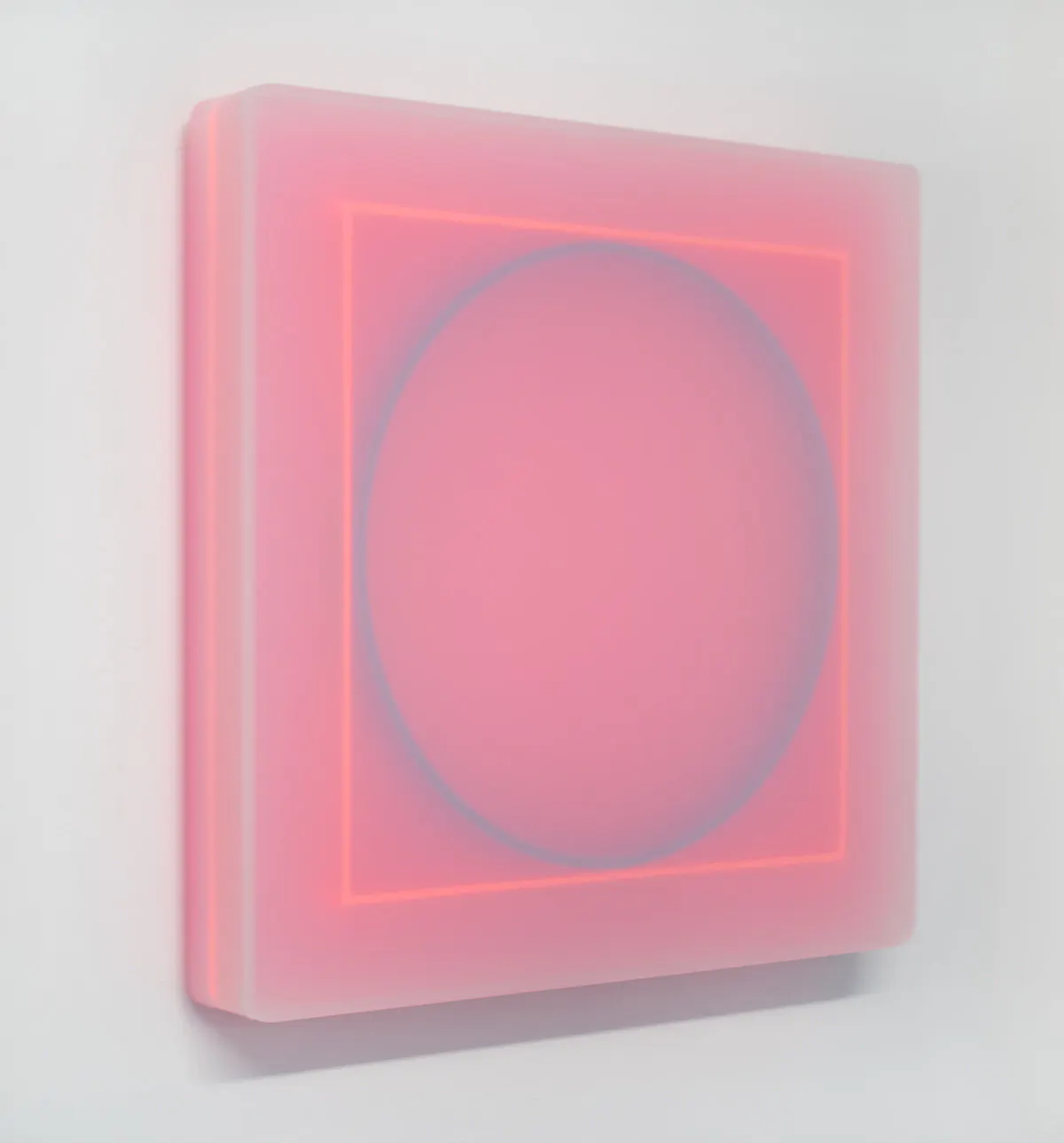 Blue Circle Pink Square by Kāryn Taylor