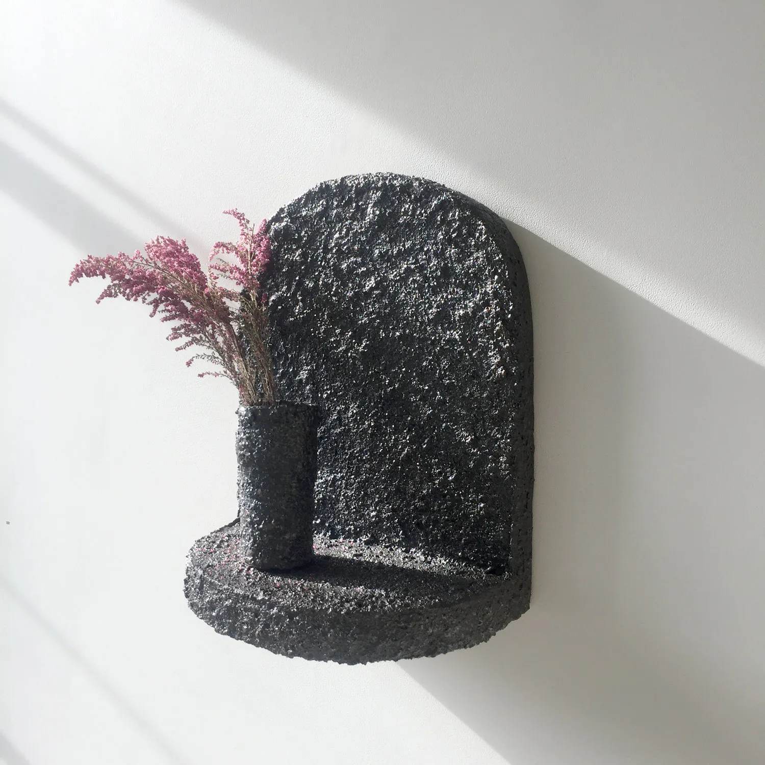 Stone Shelf with Stone Vase by Jaime Jenkins