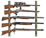 Long Guns on rack