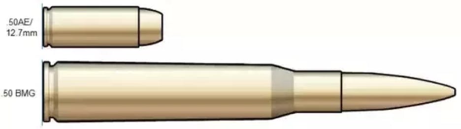 .50AE/12.7mm vs .50BMG