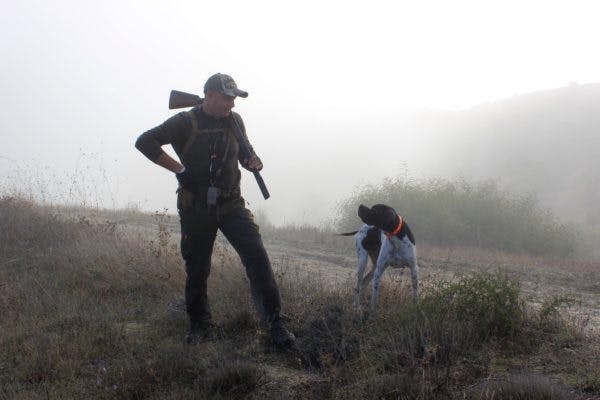 Hunter and dog