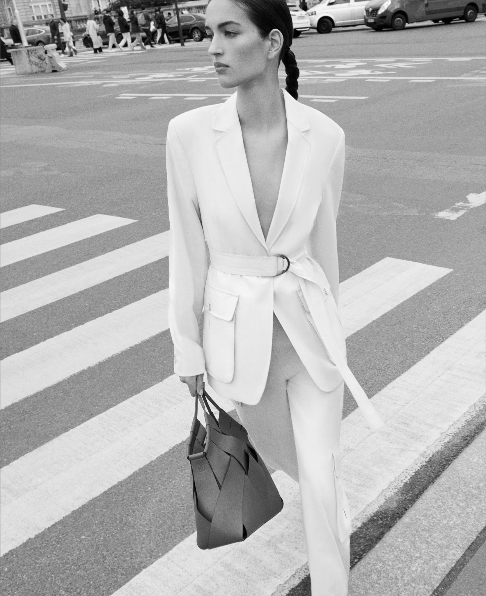 ulla ss25 120 cotton tencel suiting dara jacket clement pant 120