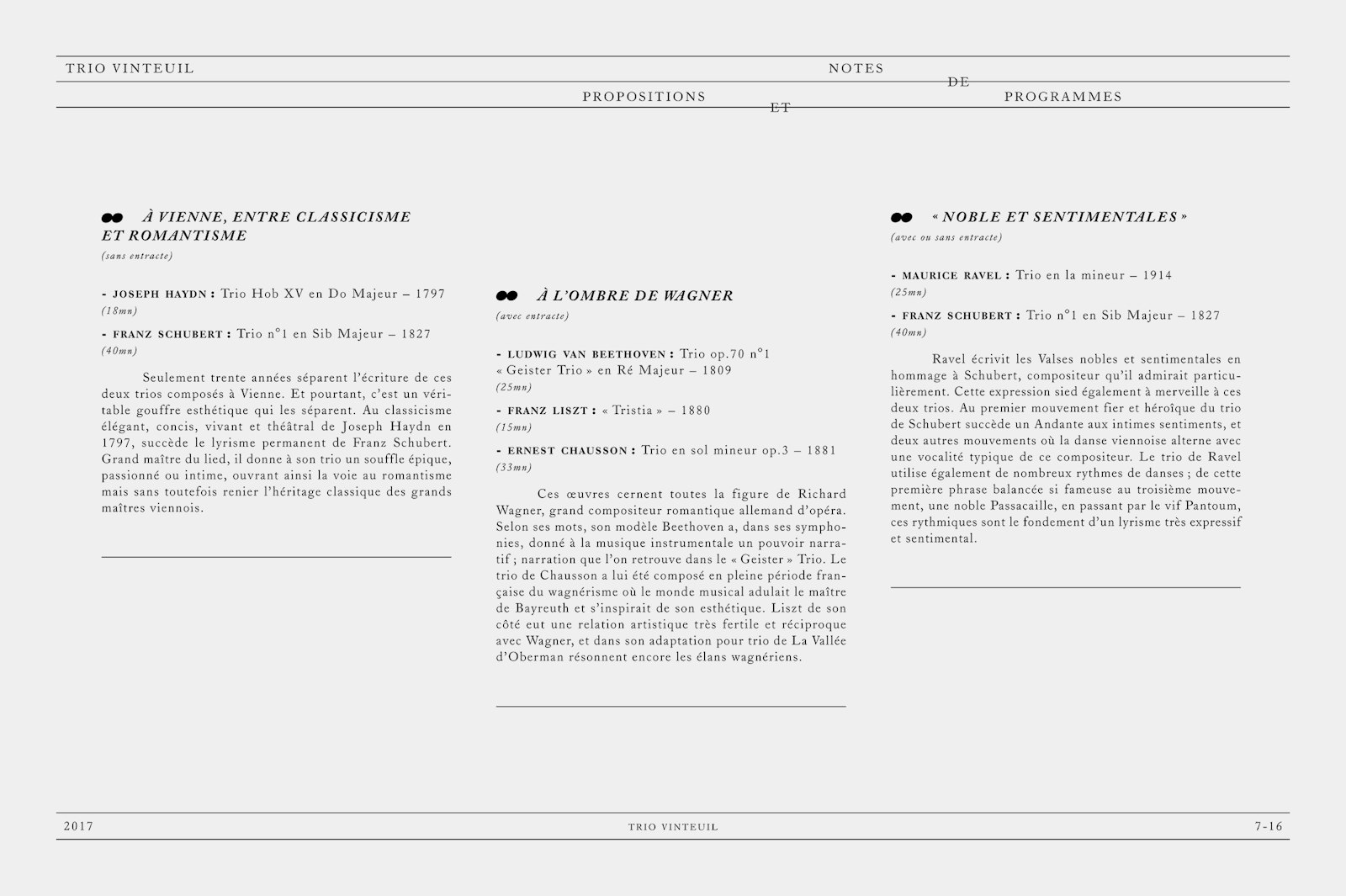 JOANNA SPADILIERO OFFICE, PROJECTS, Trio Vinteuil, Logotype design