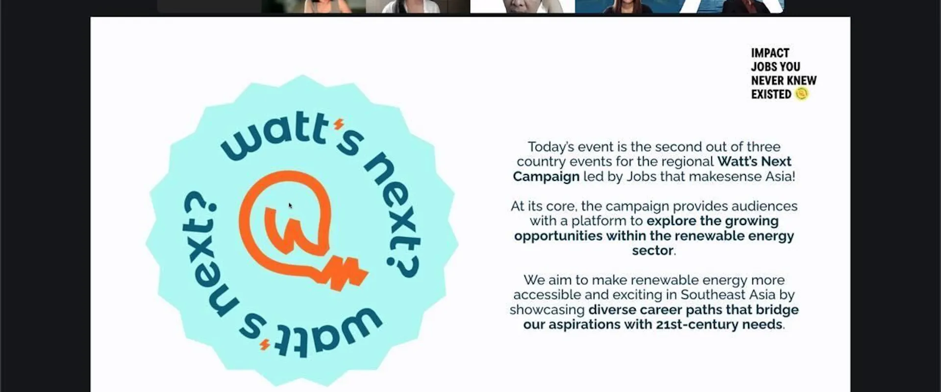Connecting Southeast Asia’s insights on renewable energy jobs—Watt’s Next campaign