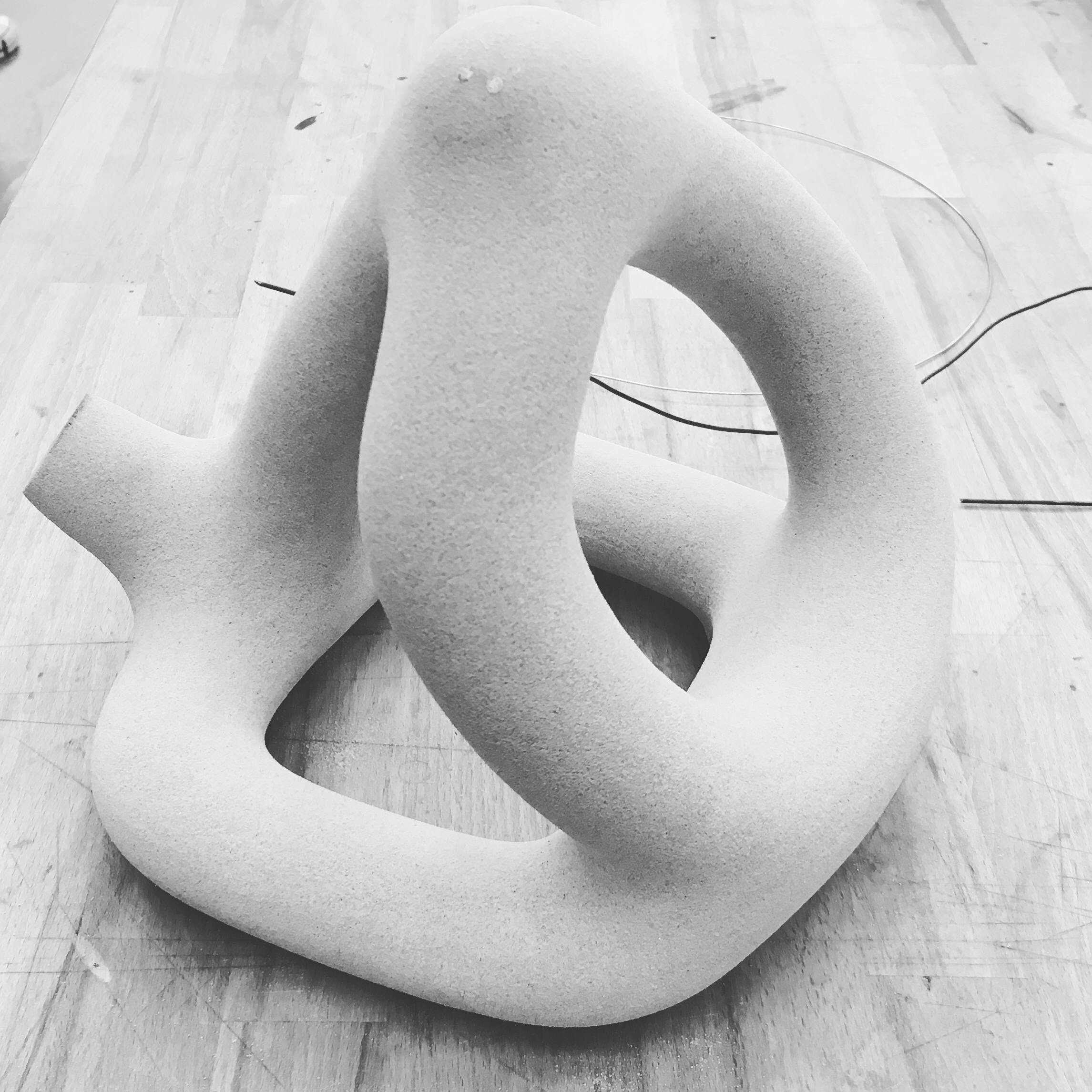 Artwork 'Electric Dust'  made from heating a wire in a box with waste SLS 3-D printing powder
