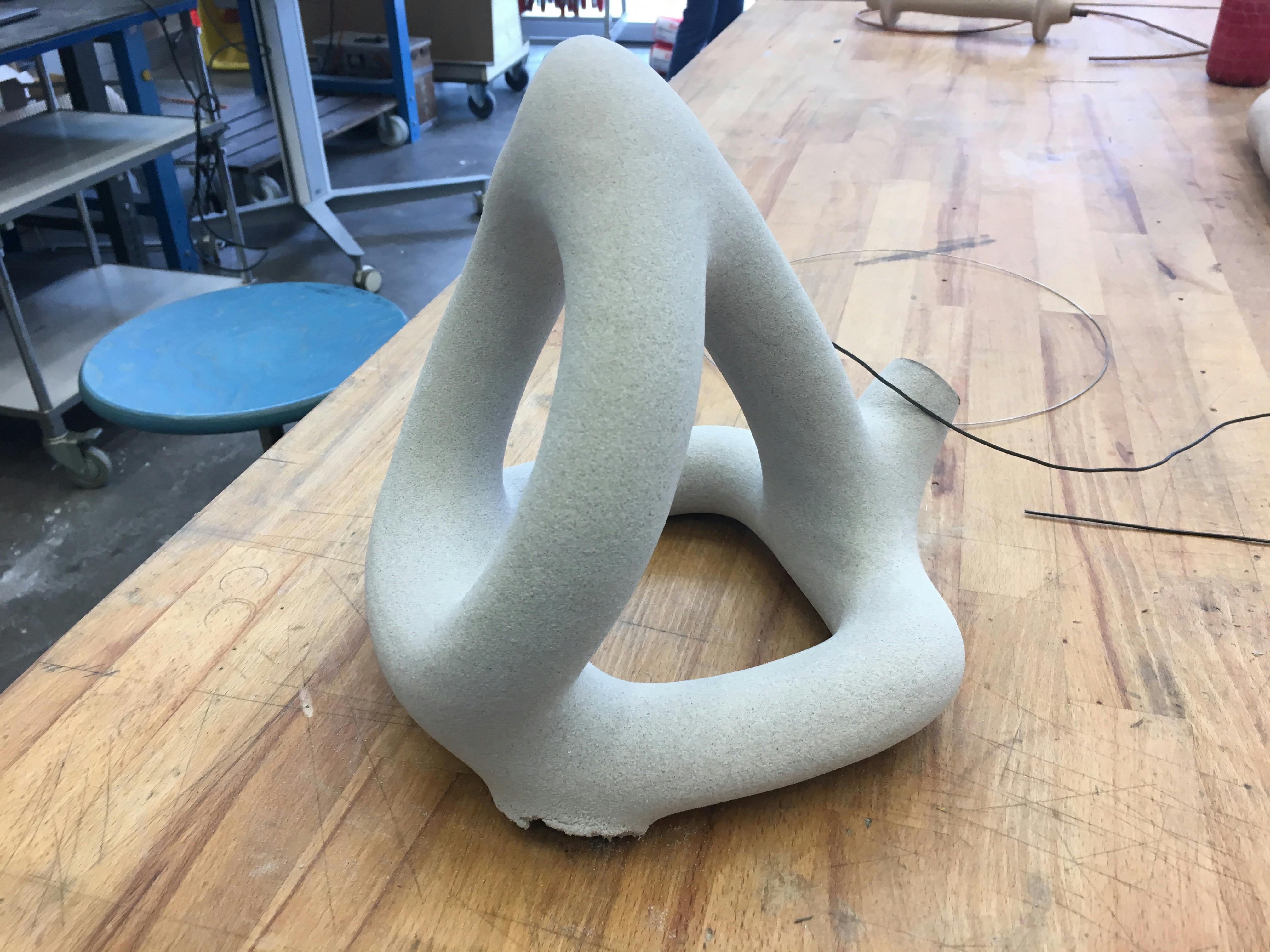 Artwork 'Electric Dust' made from heating a wire in a box with waste SLS 3-D printing powder