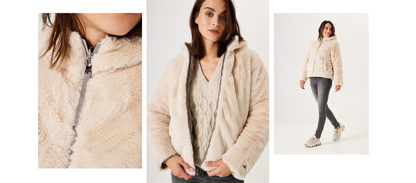 Reversible Puffer en Teddy bomberjack