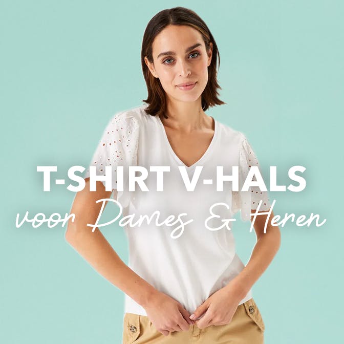 T-shirts V-hals voor Dames en Heren