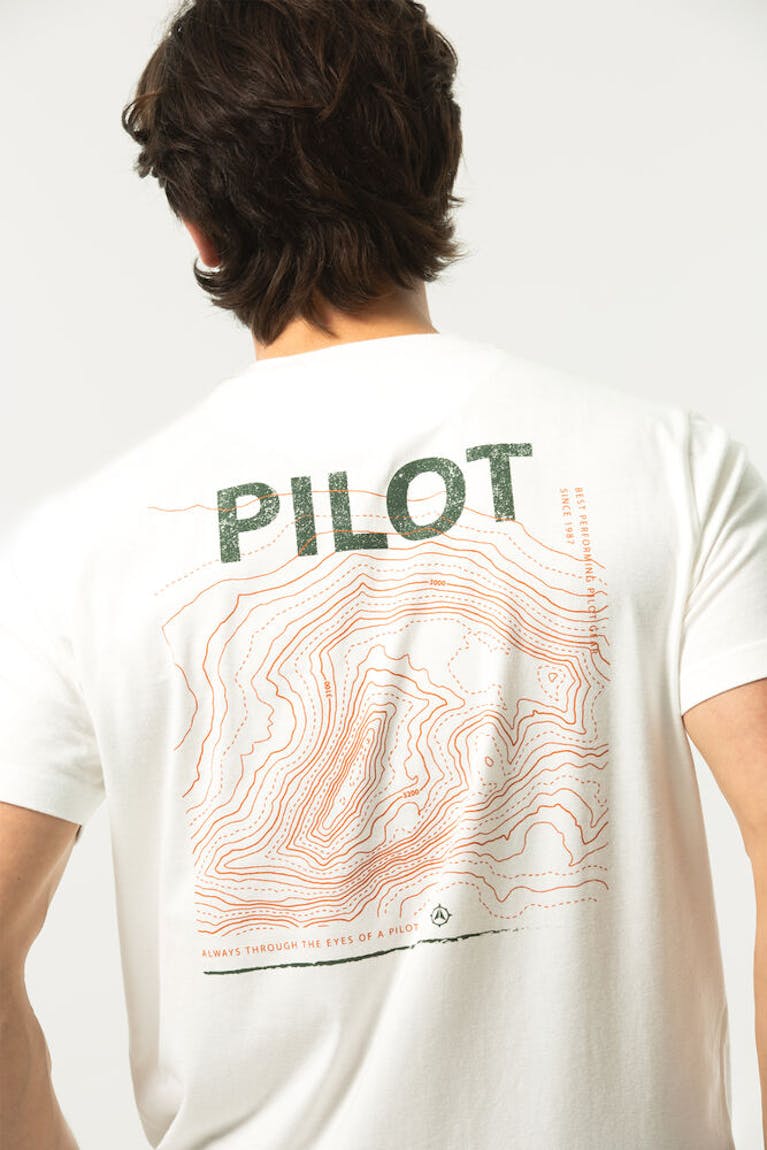 PILOT T-SHIRT GEBROKEN WIT