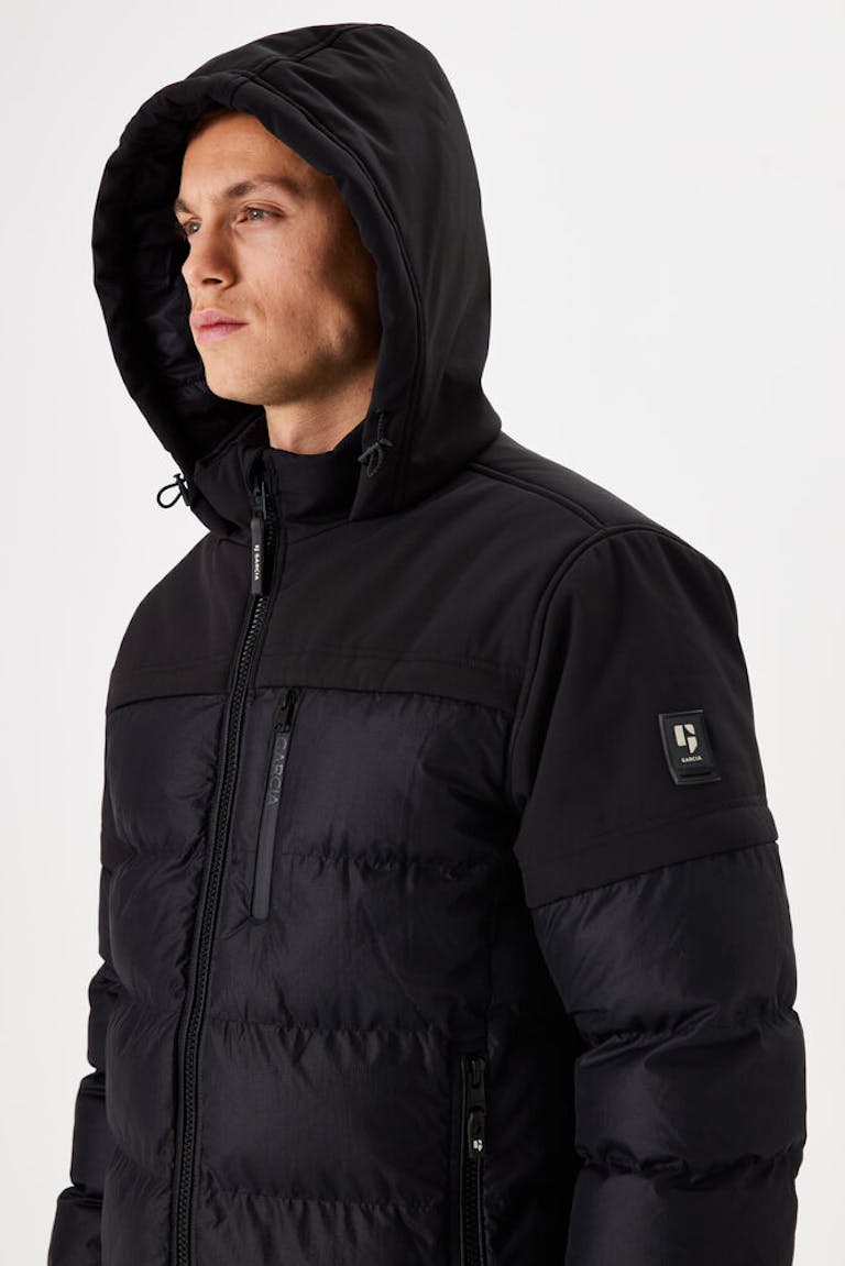 garcia softshell pufferjas zwart