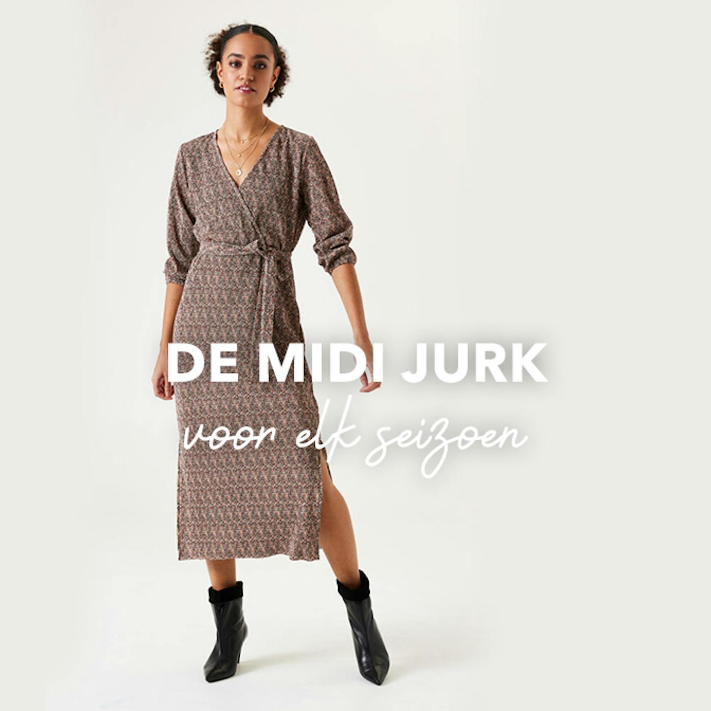 De midi jurk