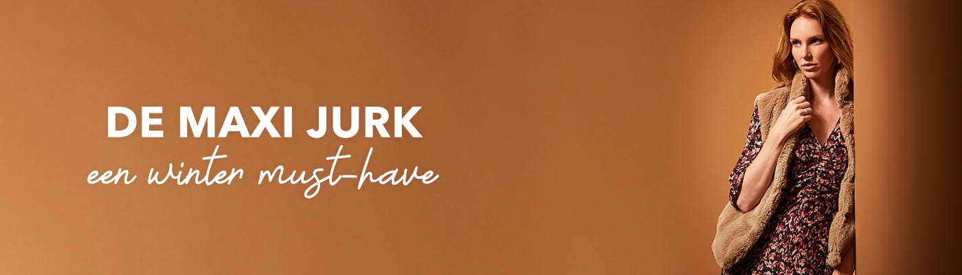 Maxi jurk met lange mouwen