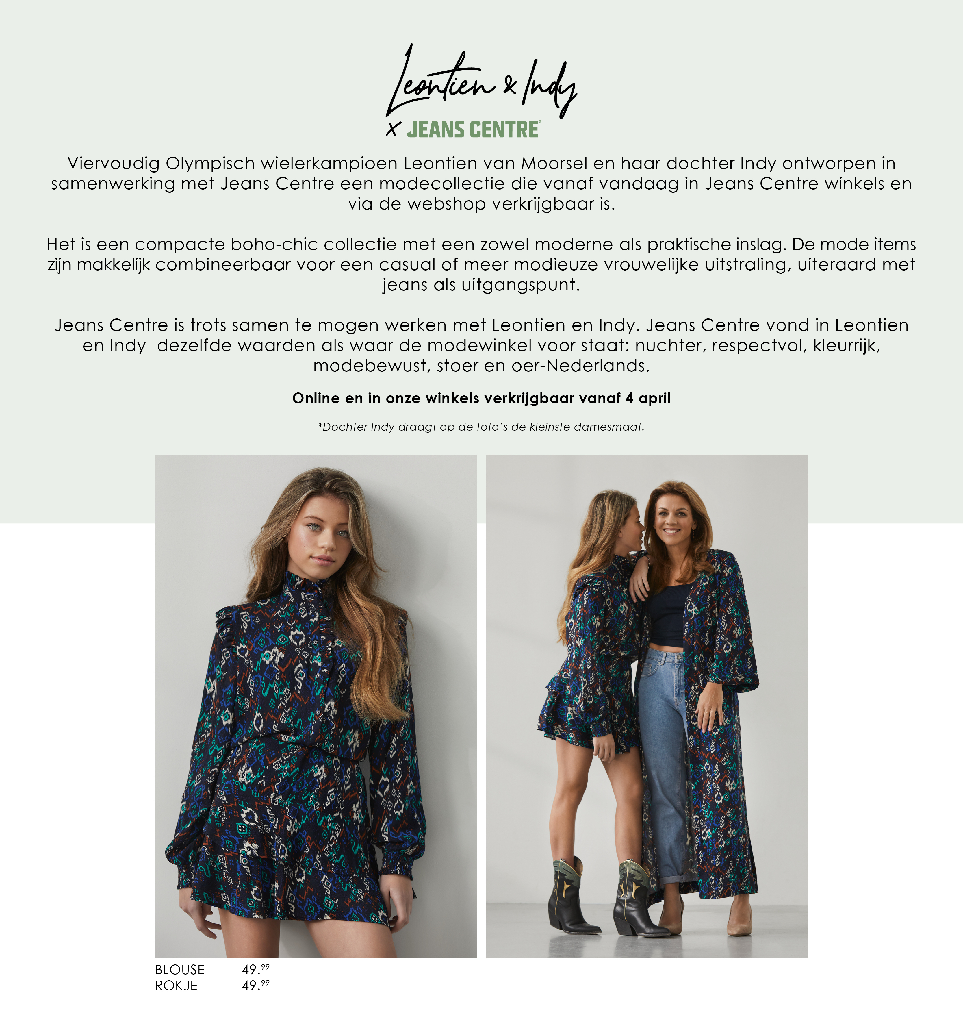 Leontien van Moorsel \u0026 dochter Indy werken samen met Jeans Centre | De  jeansspecialist
