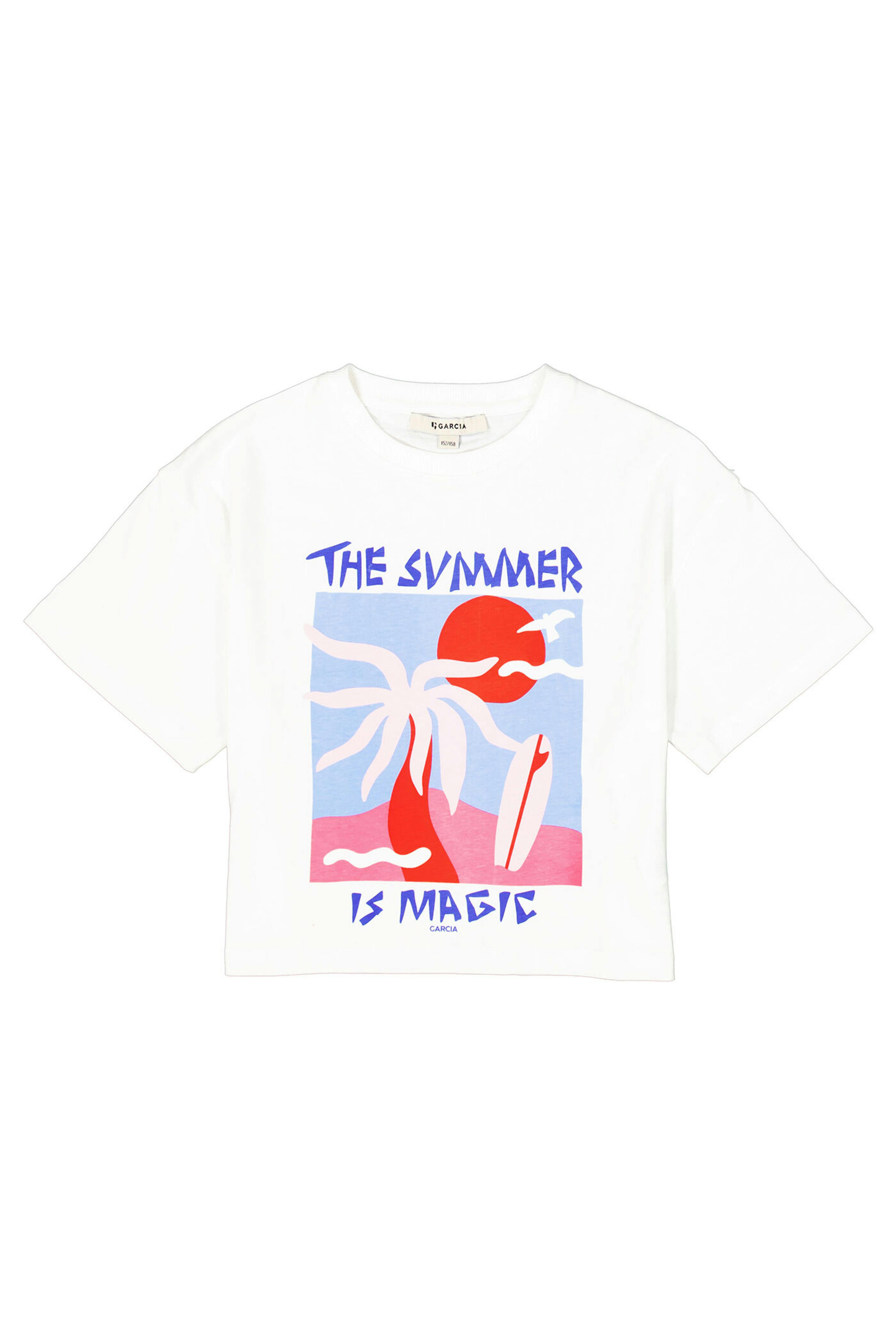 garcia t-shirt gebroken wit