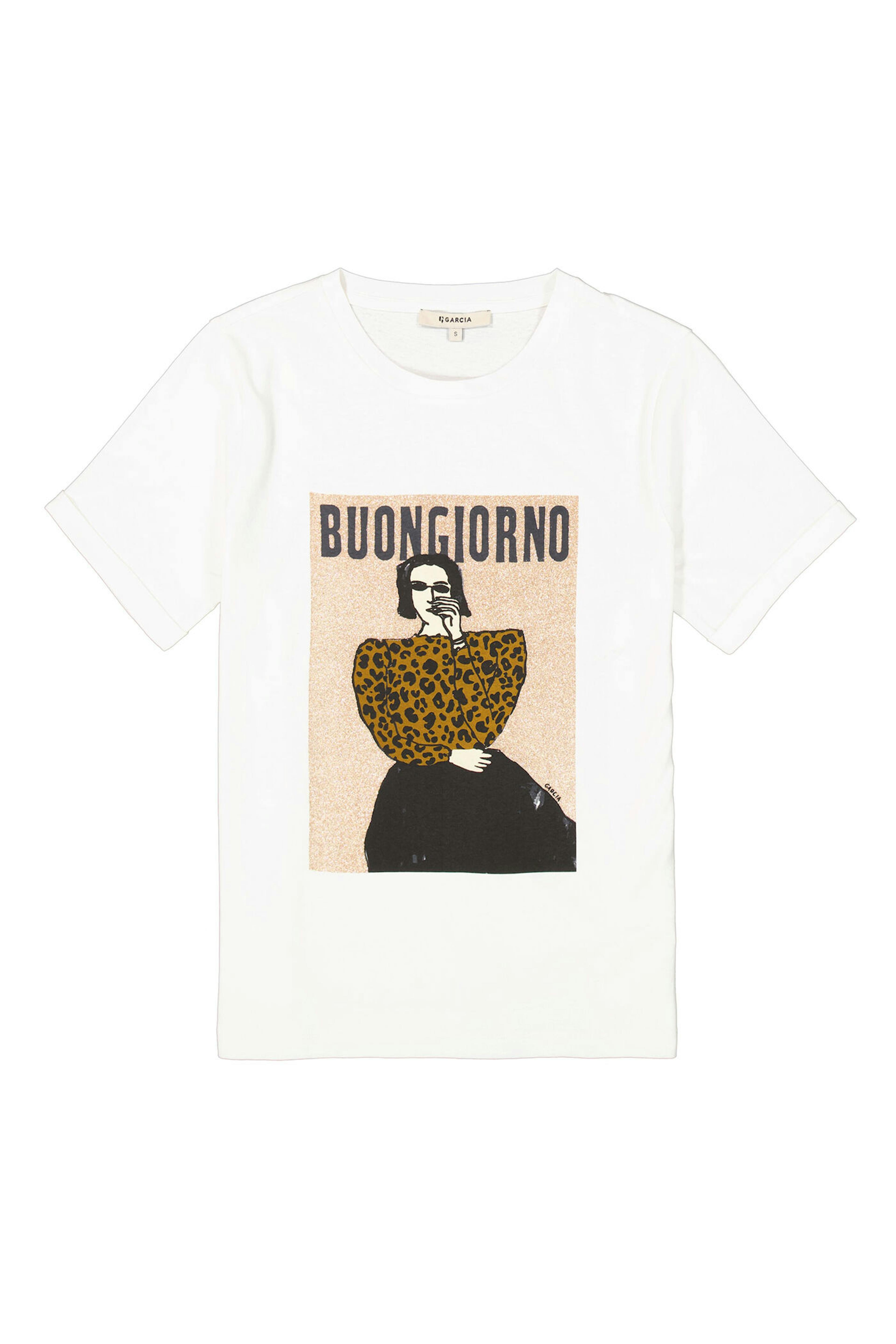 garcia t-shirt gebroken wit