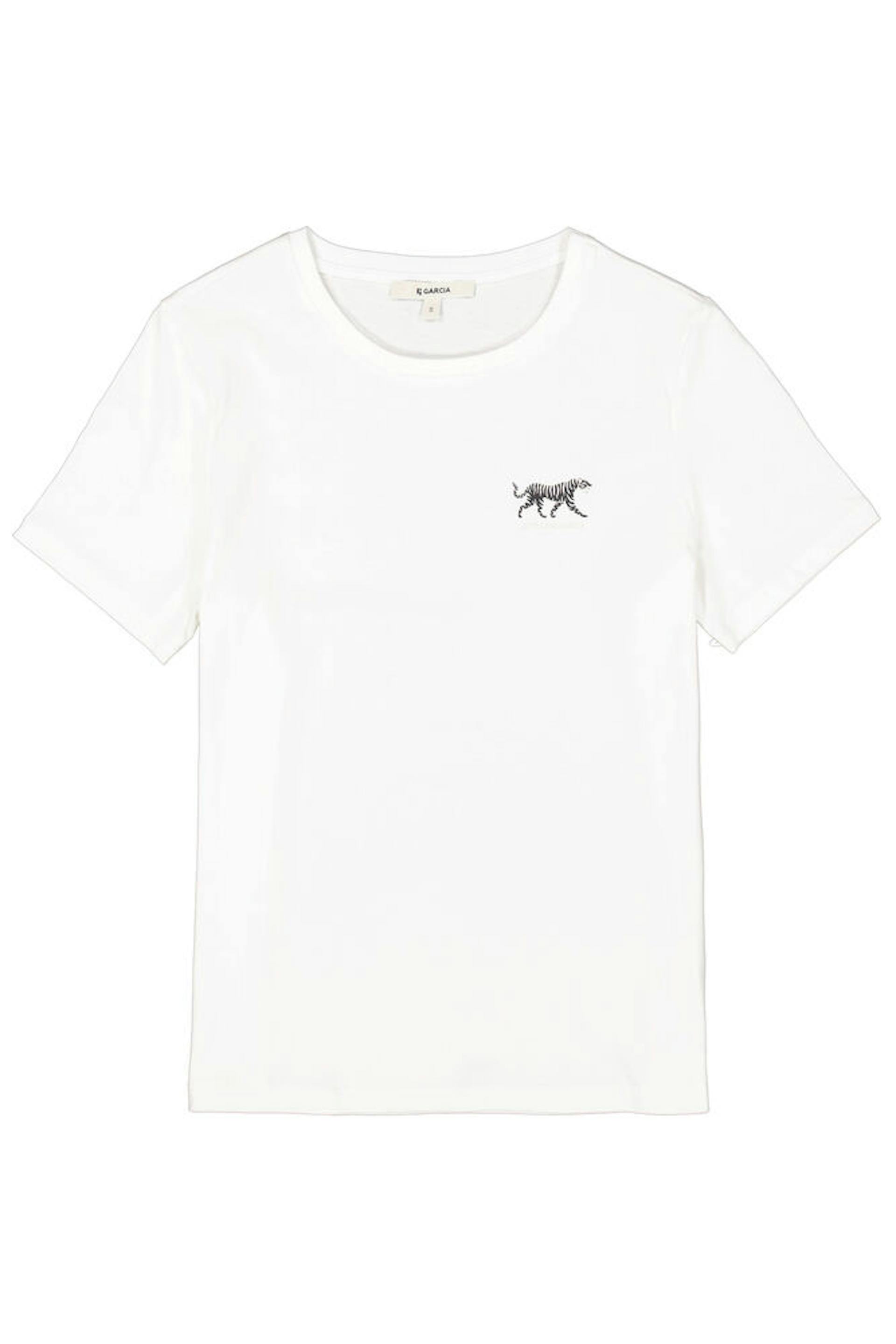 garcia t-shirt gebroken wit