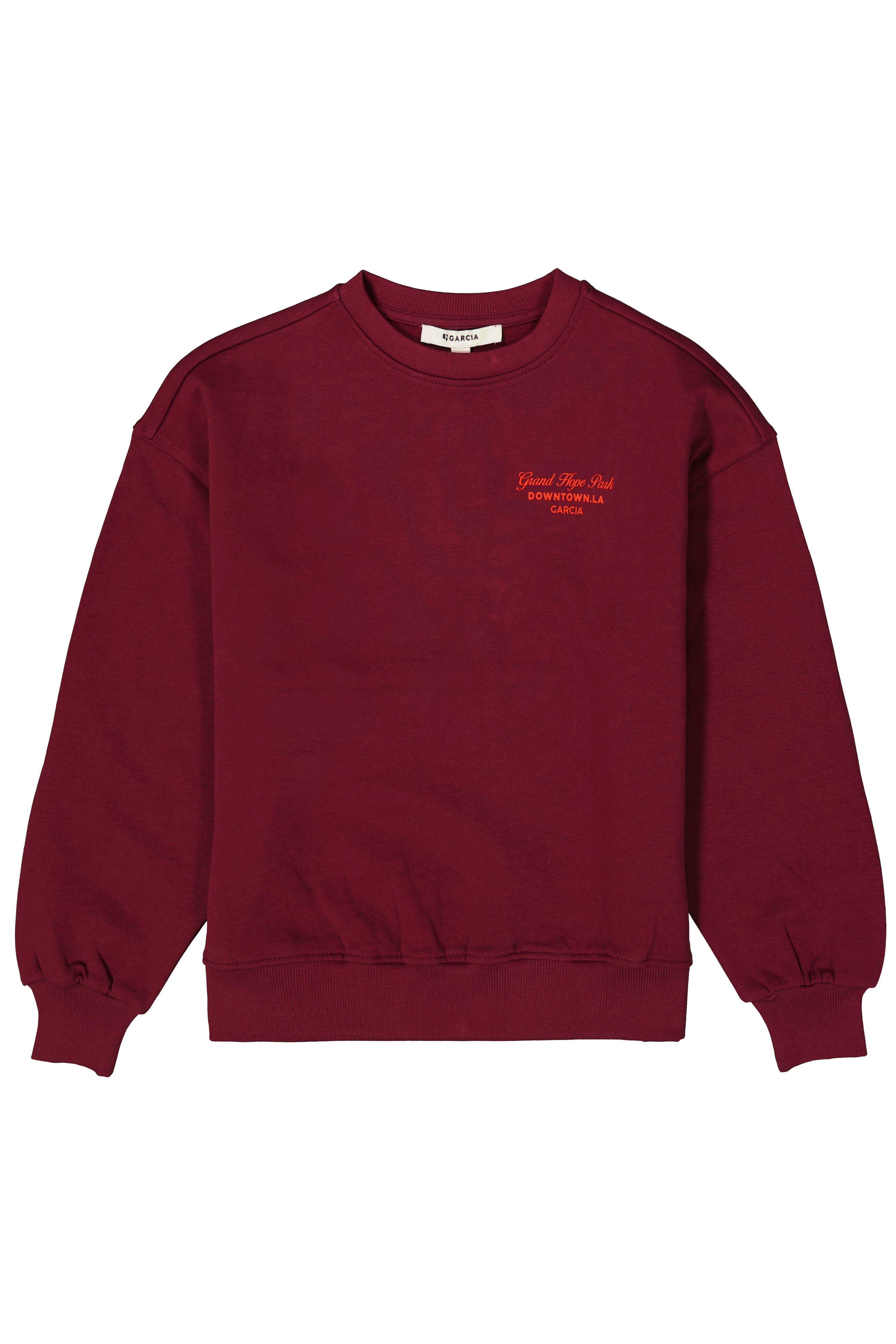 garcia sweater bordeauxrood
