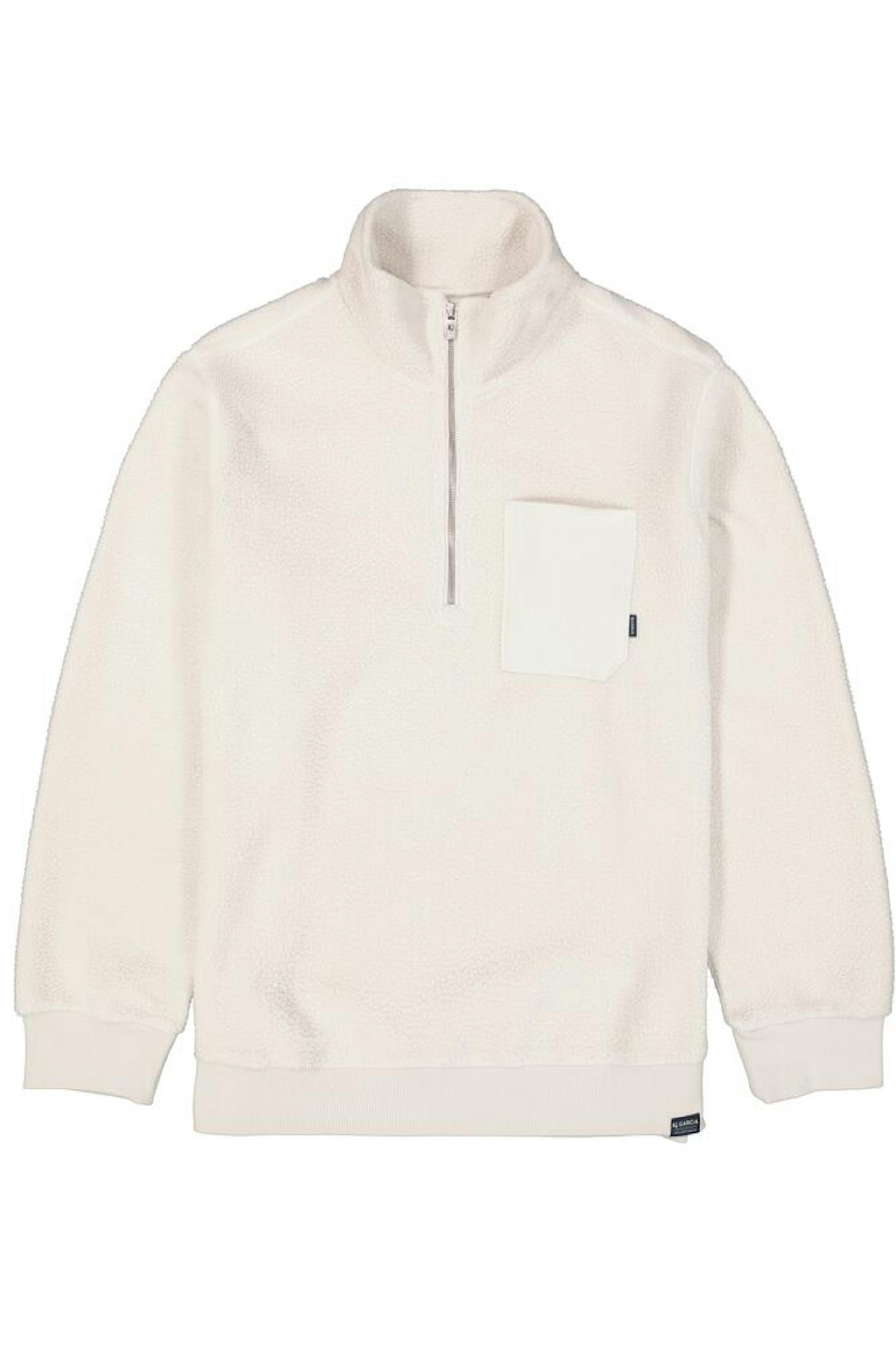 garcia teddy sweater gebroken wit