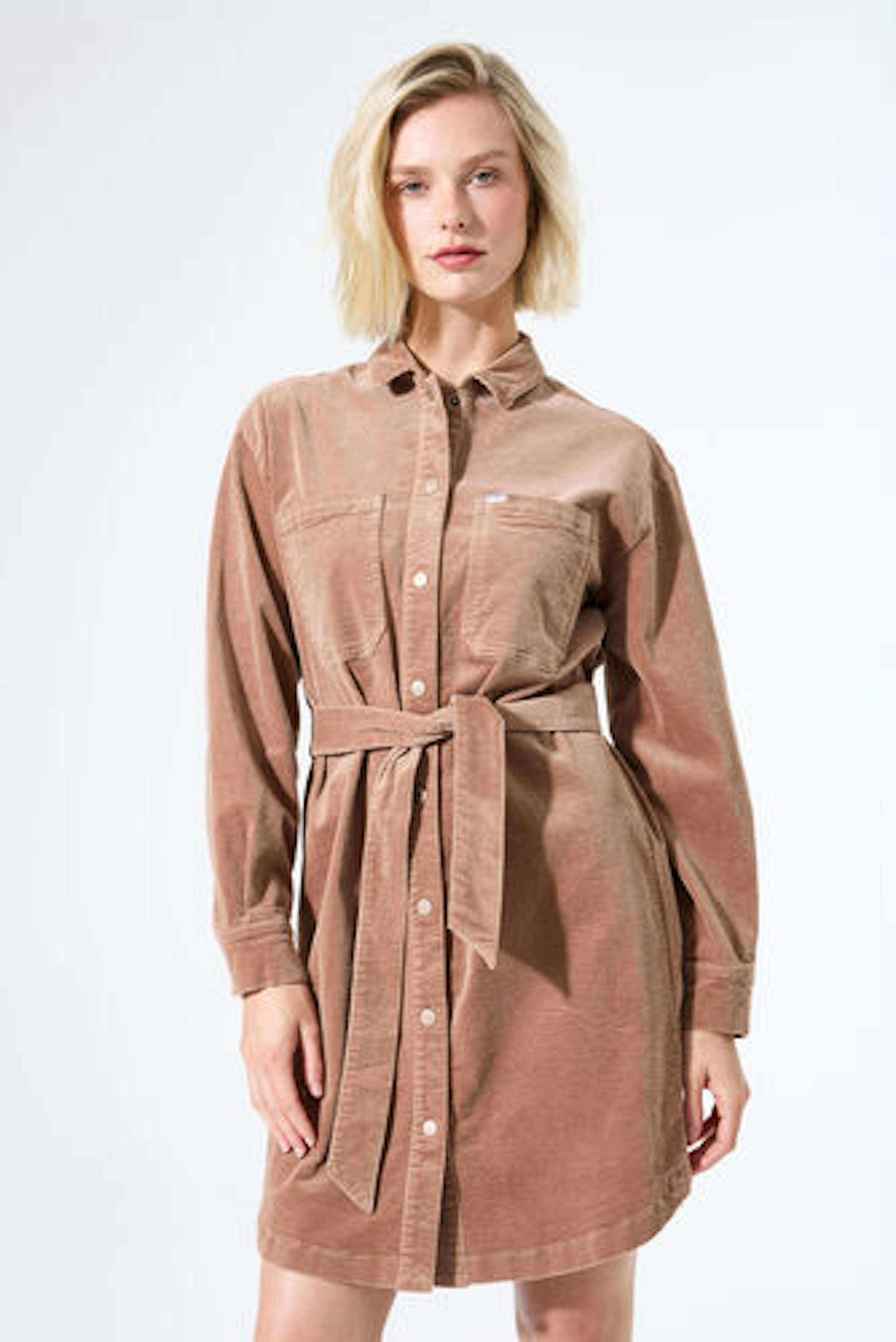 garcia corduroy jurk bruin