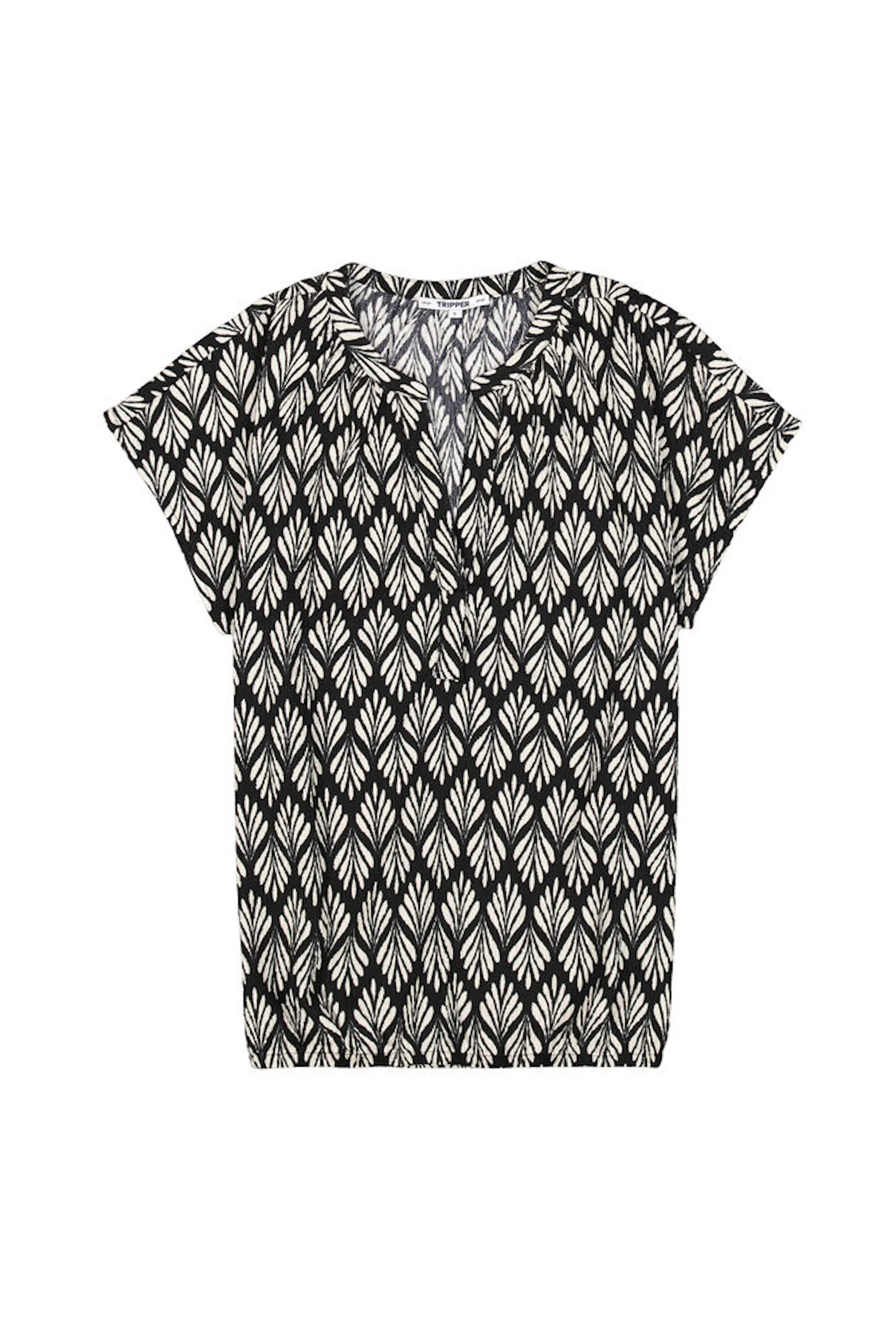 tripper top met print