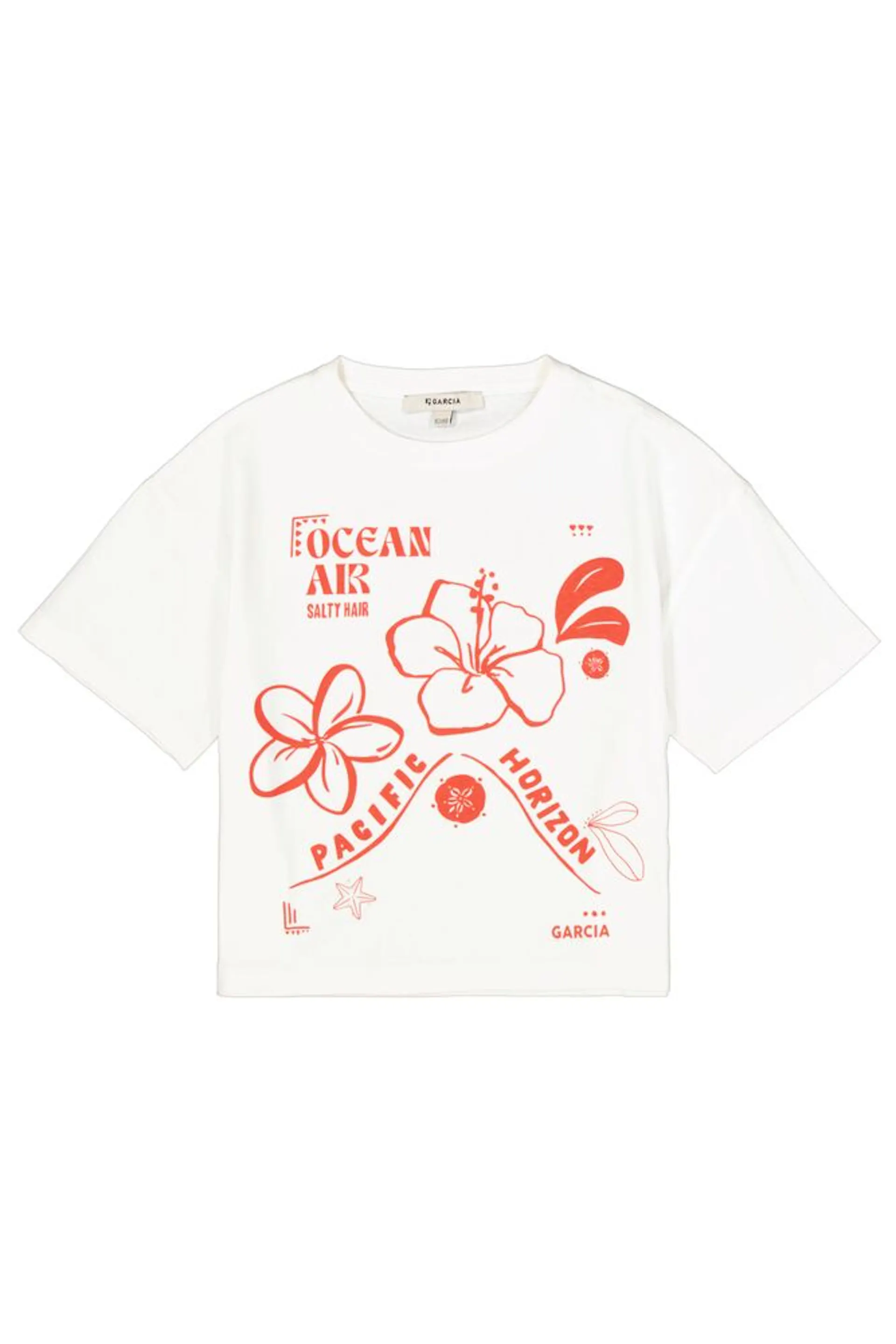 garcia t-shirt gebroken wit