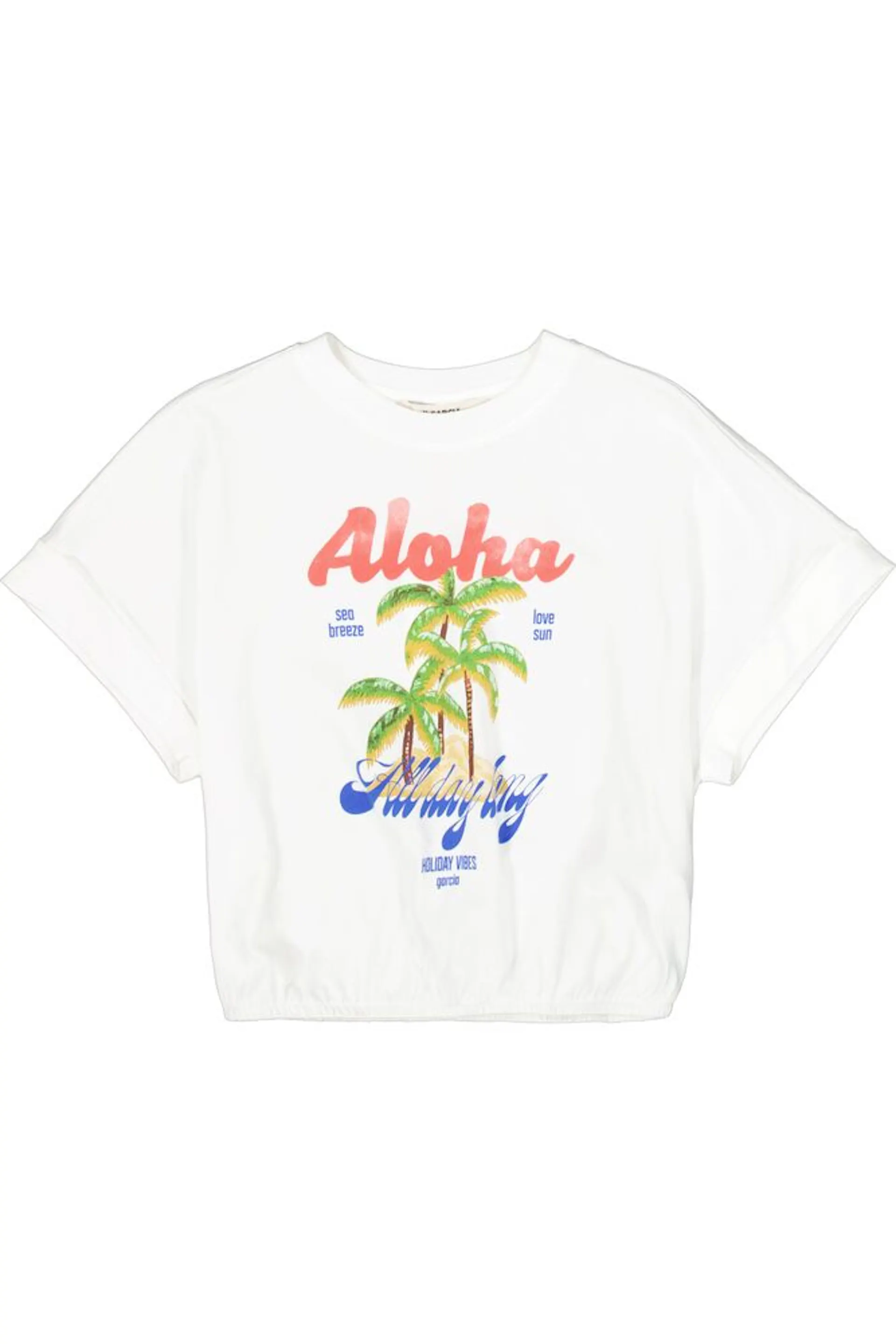 garcia t-shirt gebroken wit